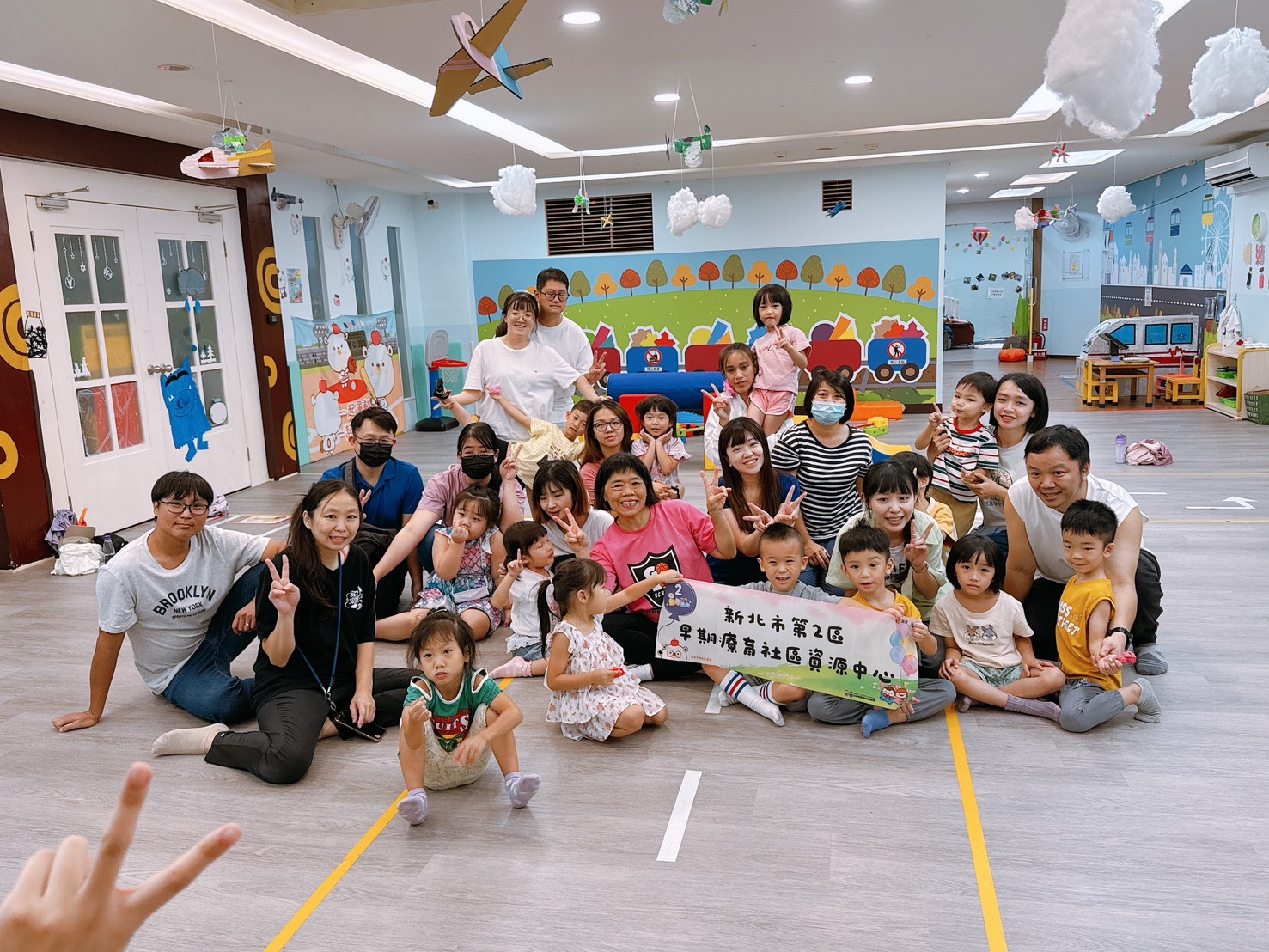 新北市第2區早資中心，在蘆洲長安親子館舉辦「親子三合一趣味課程」 邀請早療家庭與一般家庭共學共玩