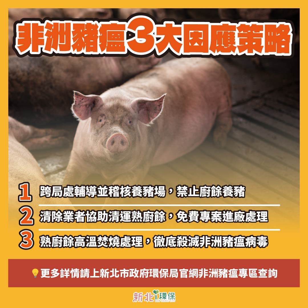 新北市環保局因應非洲豬瘟疫情3策略