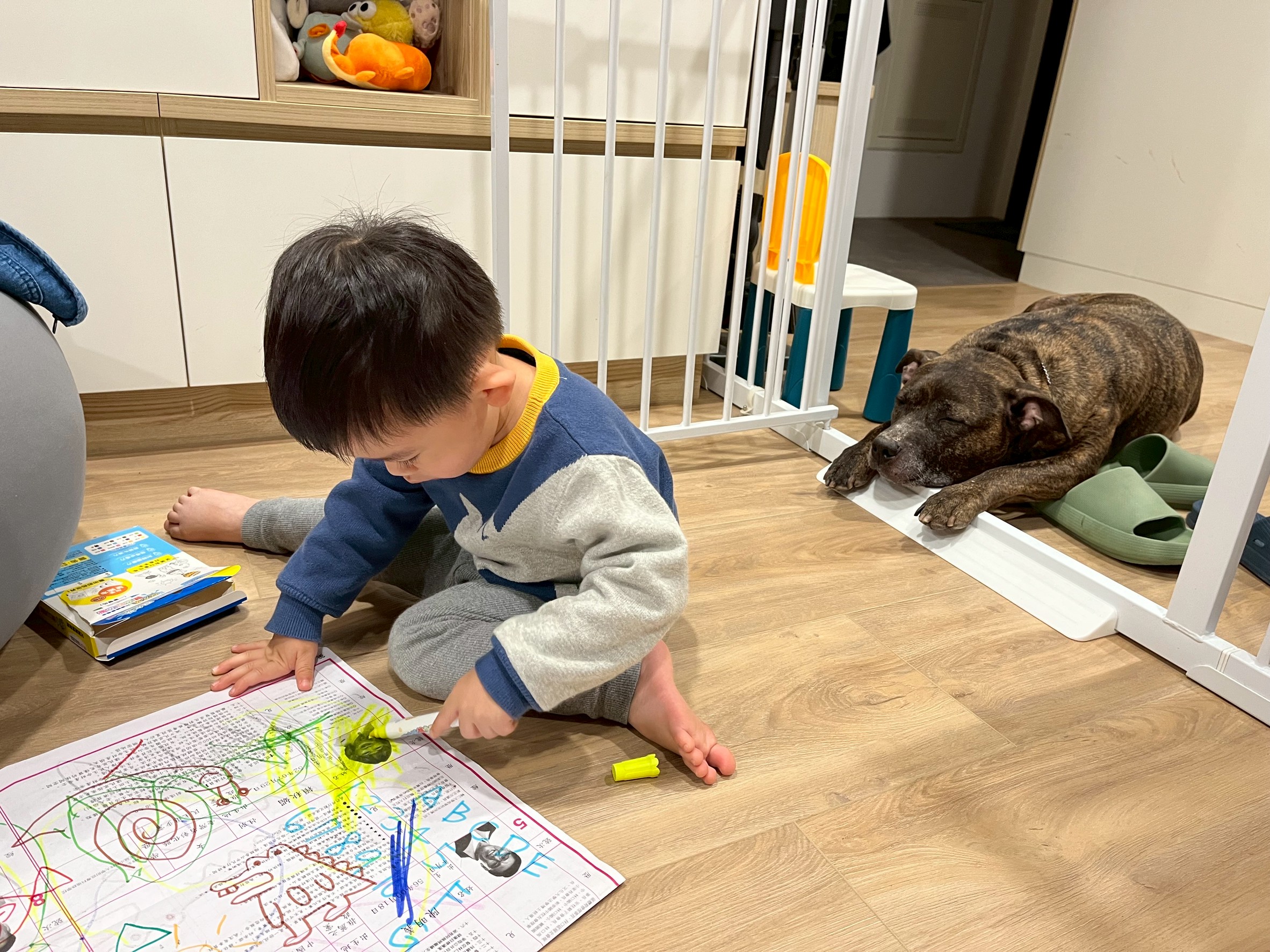 即使小主人不和阿醜玩，阿醜也會守護他。