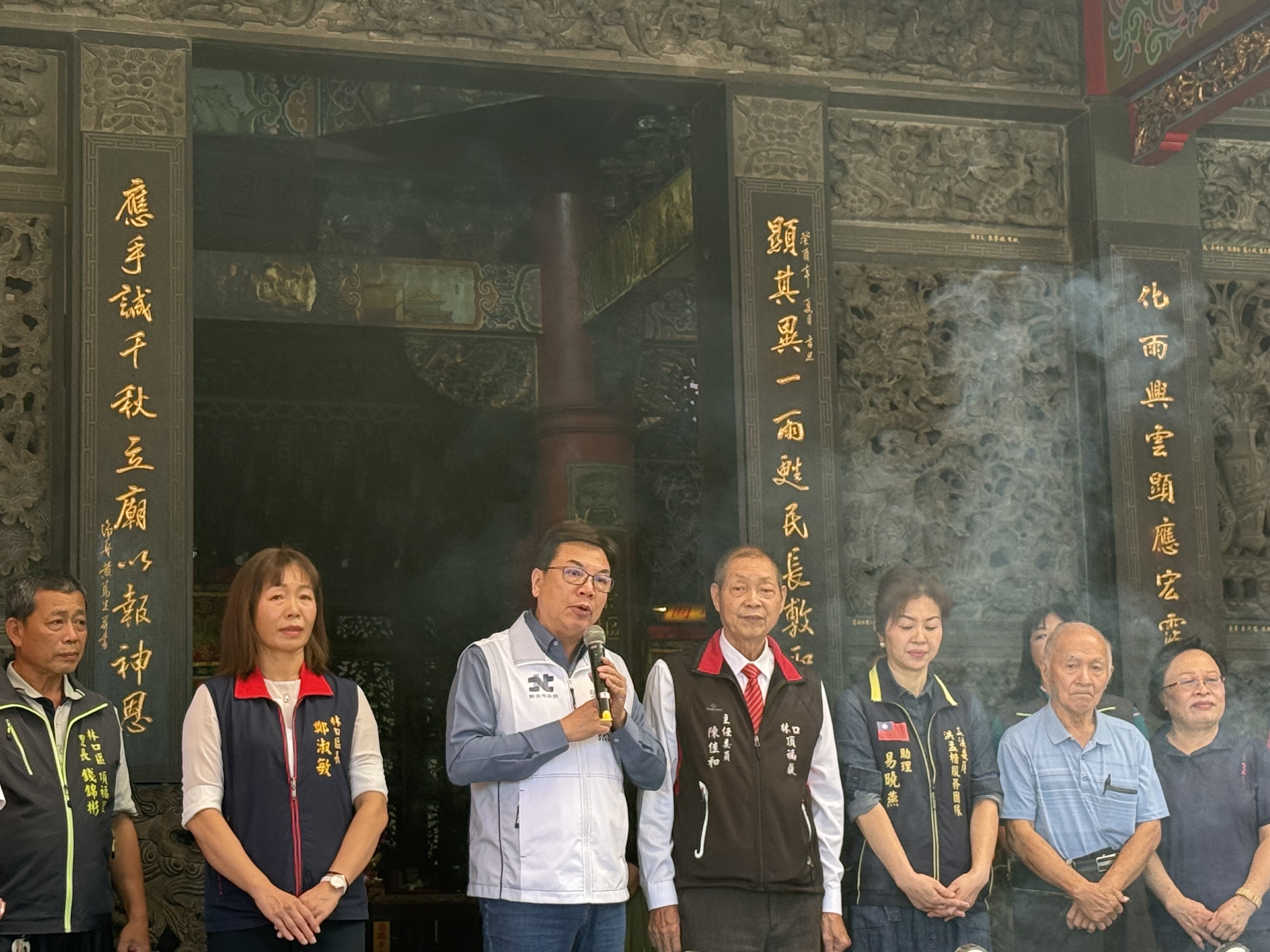 致詞時他表示，廟方長年投入公益慈善不遺餘力，深受地方肯定與讚許。