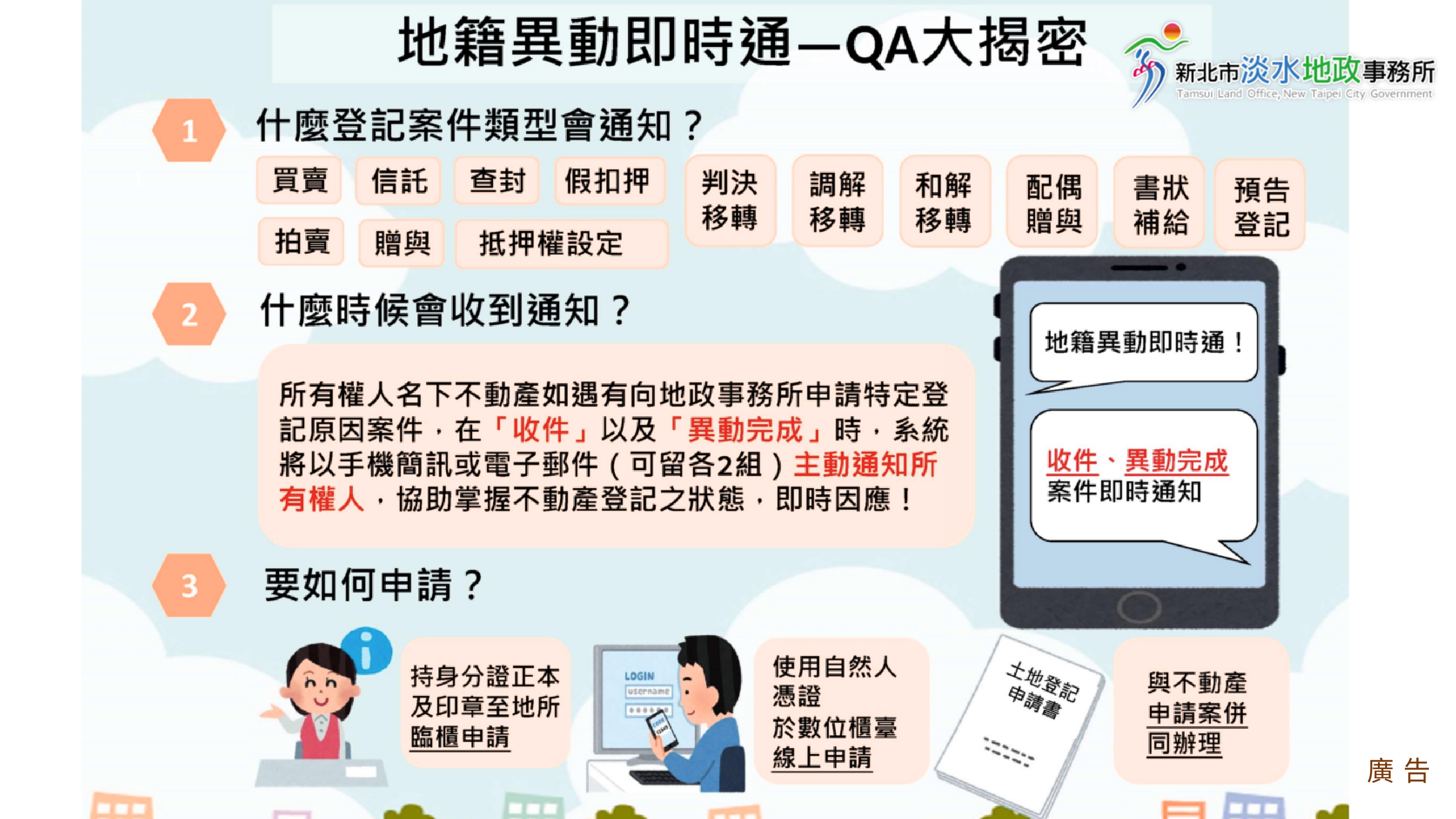 地籍異動即時通宣導海報
