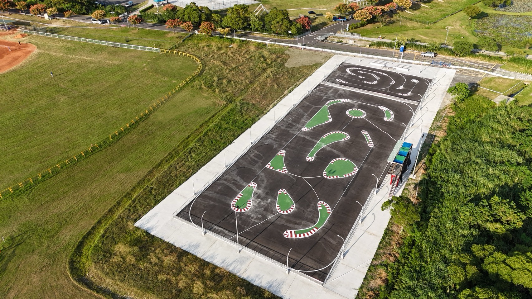  新北市樹林區河濱公園~山佳遙控賽車場鳥瞰圖