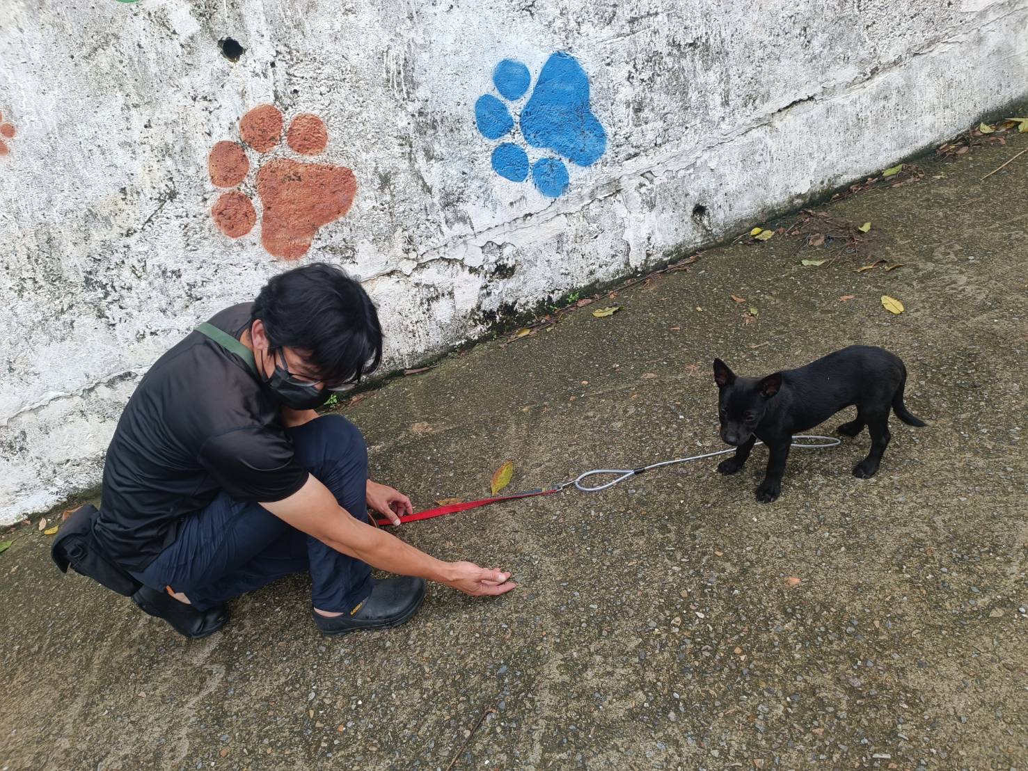 志工朱俊良以氣味引導