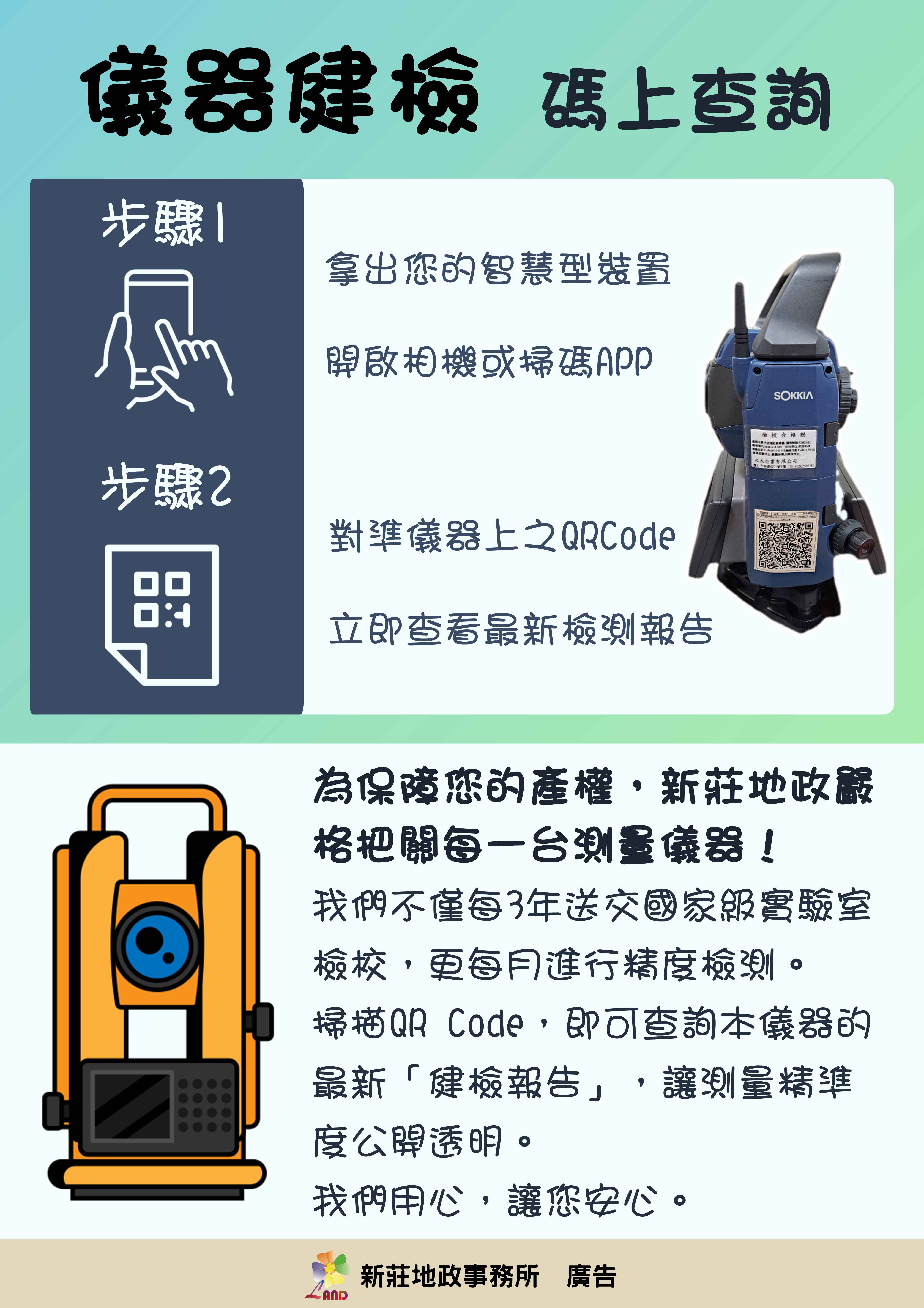 落實儀器健檢 精準守護產權