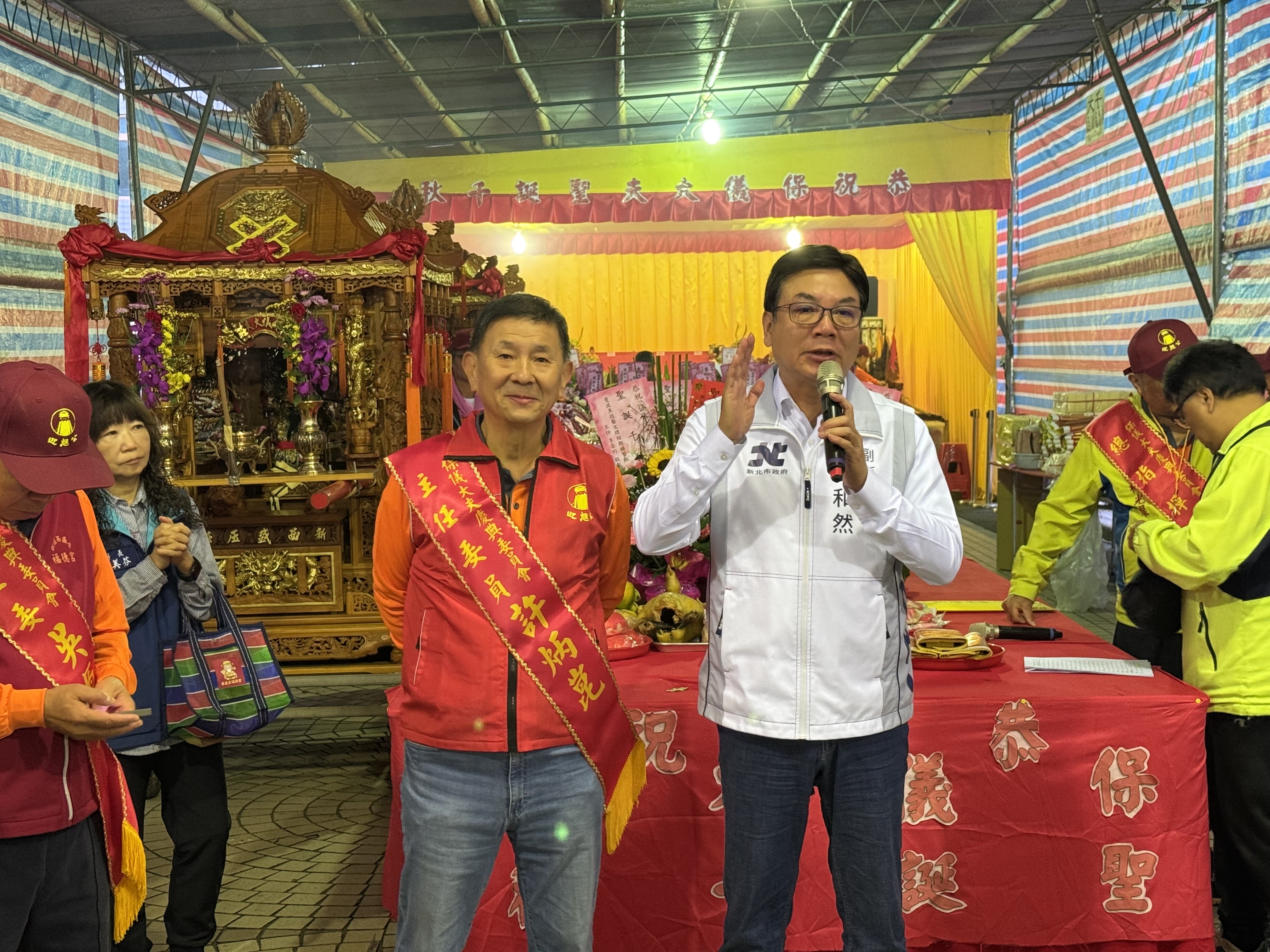 劉和然表示，西盛庄福德宮是新莊地區重要的信仰中心，長期致力公益慈善事業，充分展現宗教團體回饋社會的力量。