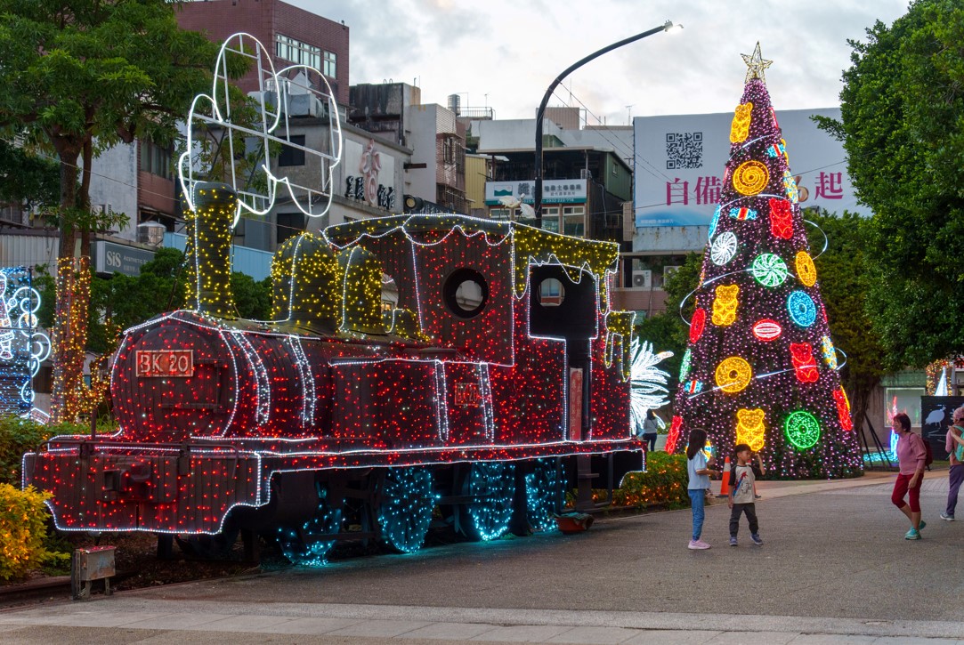 圖片說明-淡水老街廣場聖誕燈飾