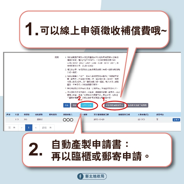 徵收補償費單一入口查詢平台，查得到也領得到。新北市地政局提供