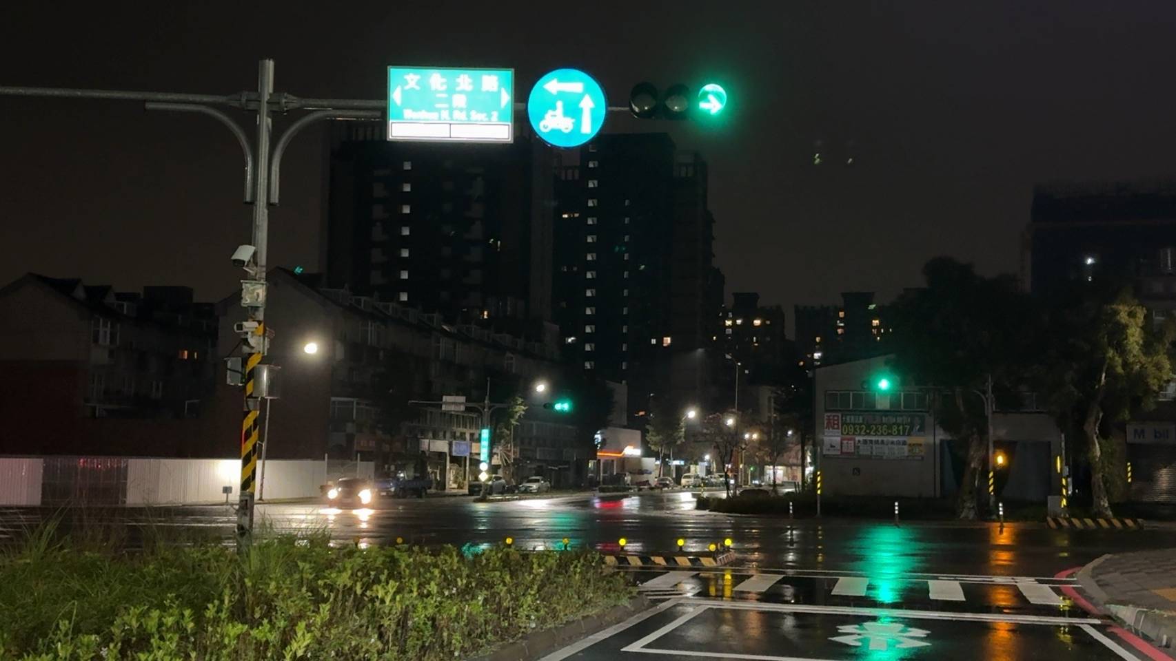 林口區文化一路完成LED路名標誌設置