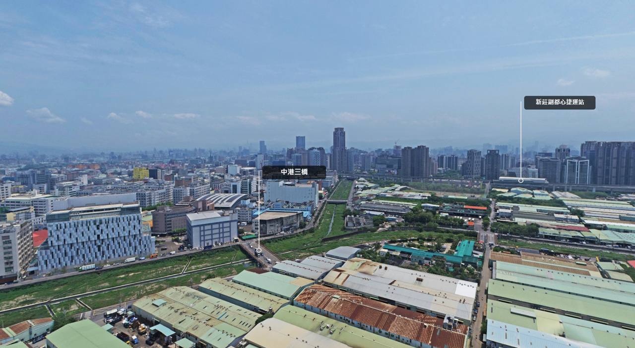 中港三橋附近空拍圖。