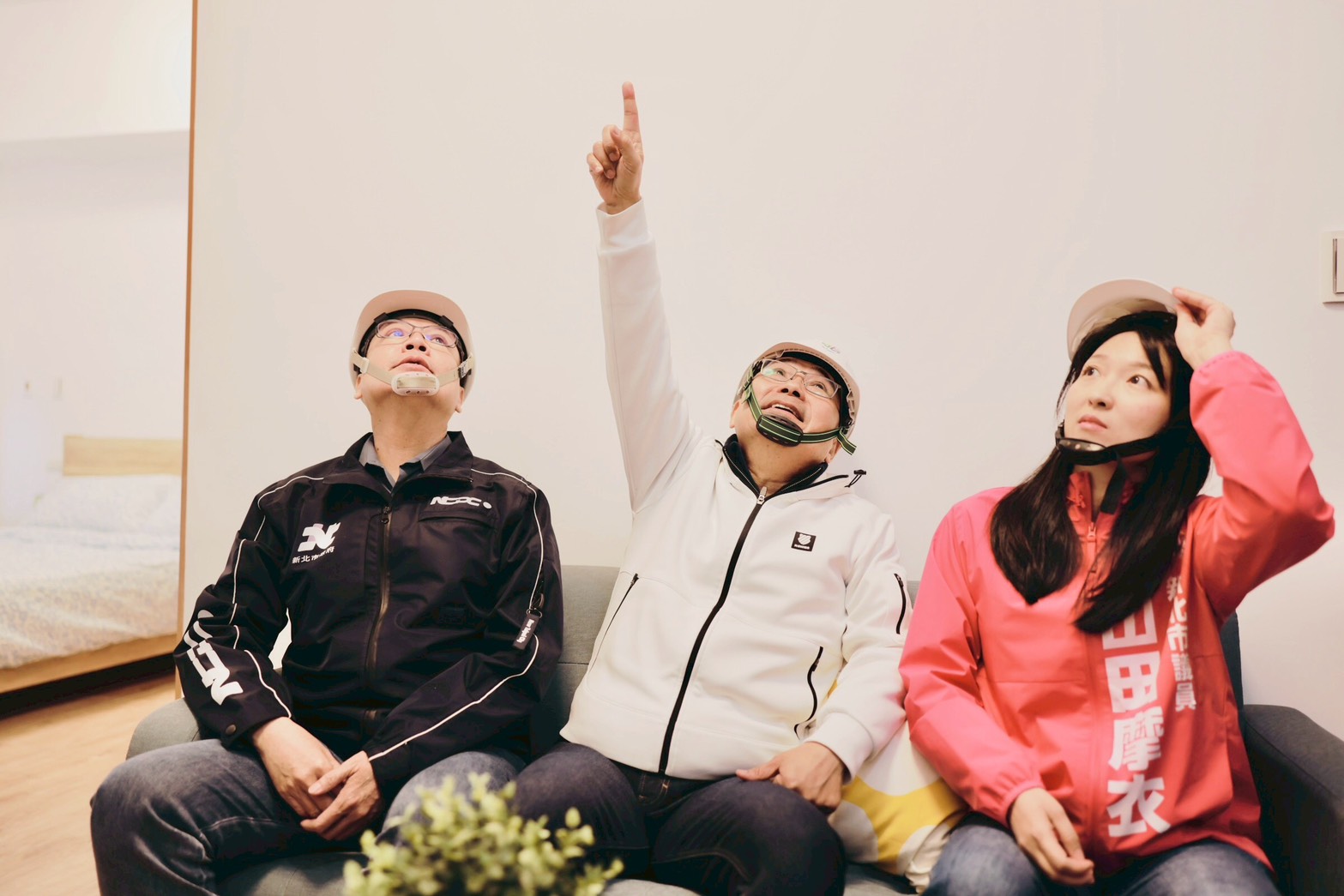 市長侯友宜視察新北市板橋江翠段青年社會住宅新建統包工程。