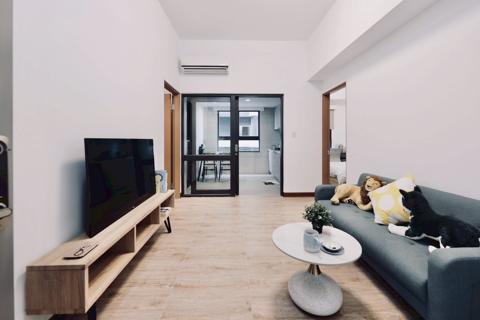 二房型實品屋示意圖。