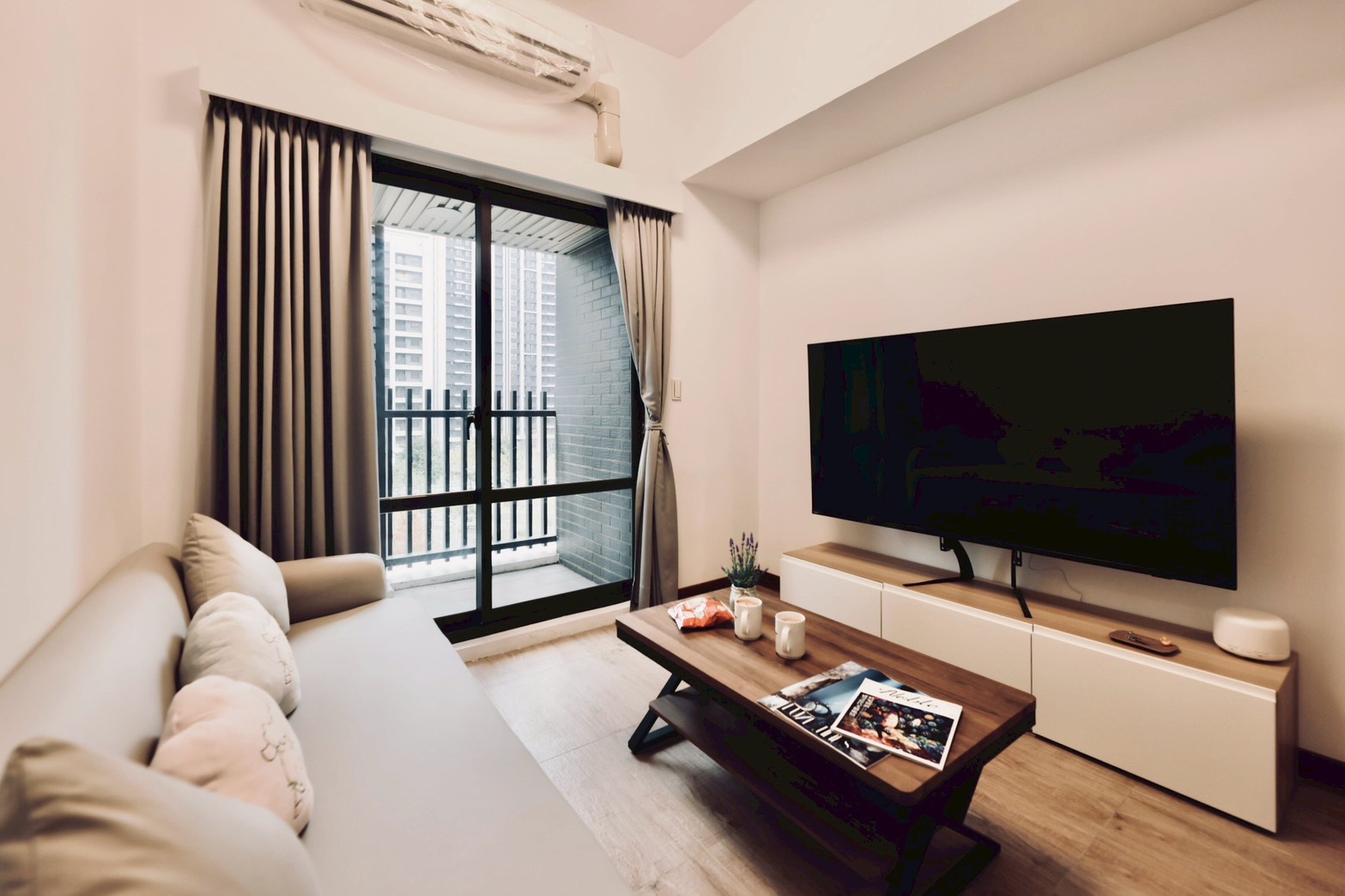 三房型實品屋示意圖。