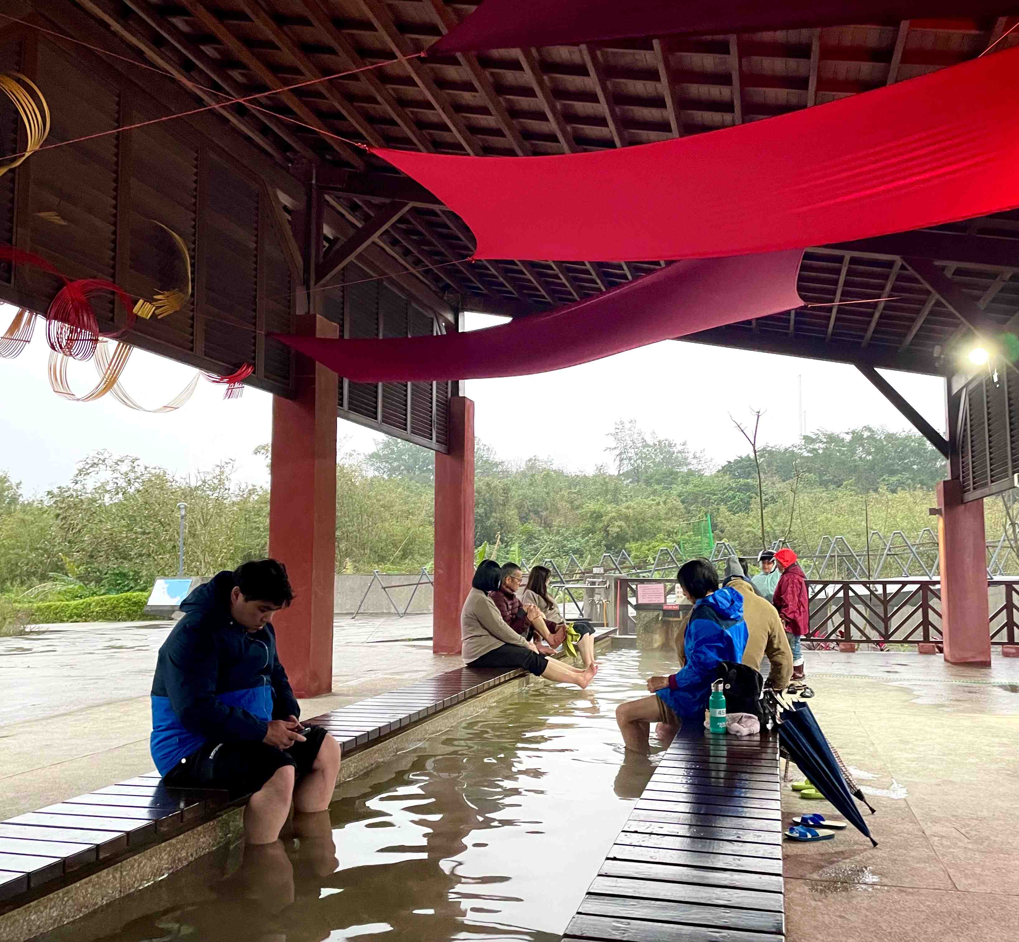 春節期間大鵬足湯公園足湯池正常營業
