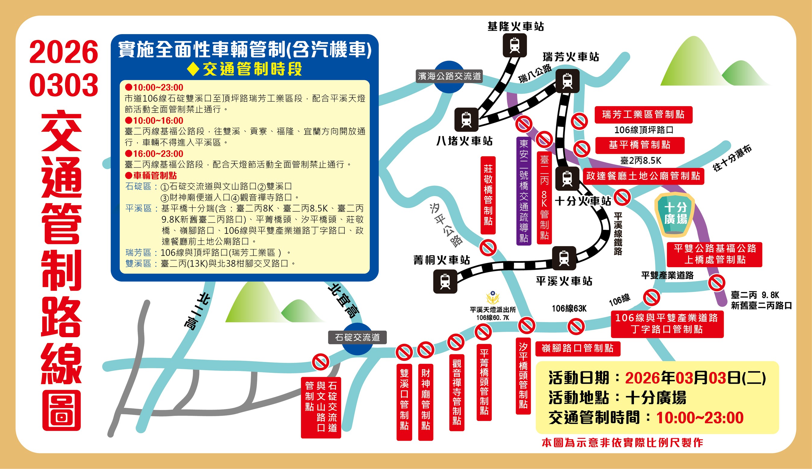 0303十分場交通管制路線圖