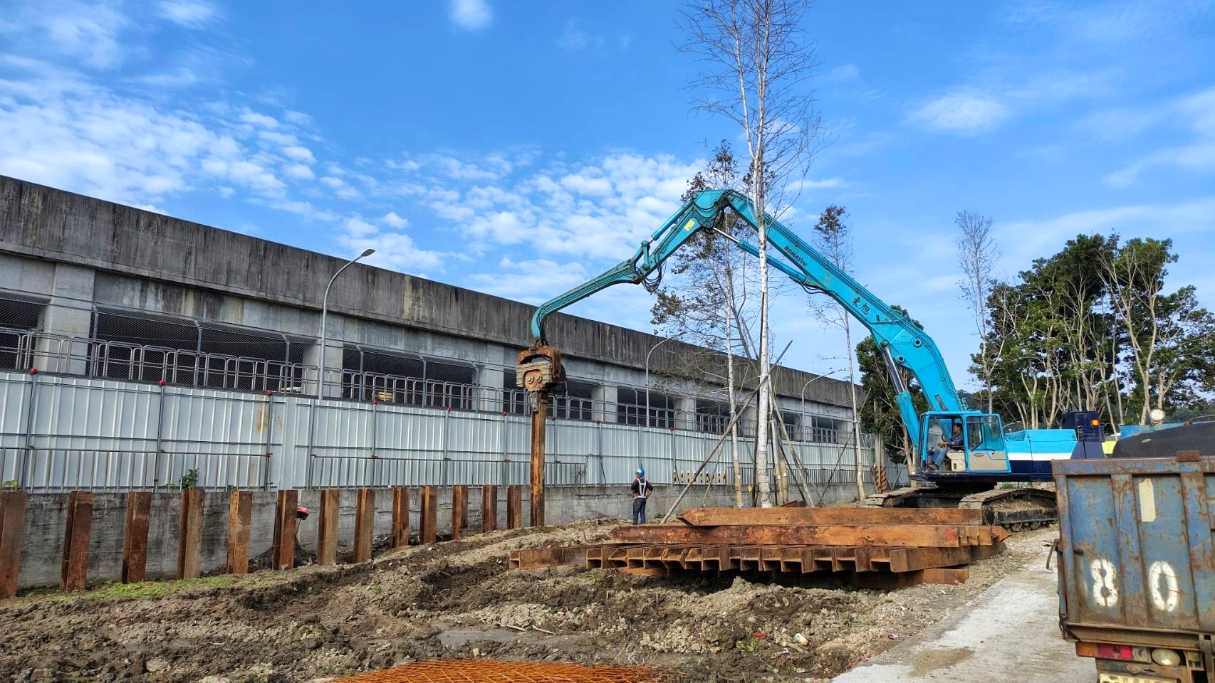 新店十四張（B單元）區段徵收工程持續推進中。新北市地政局提供