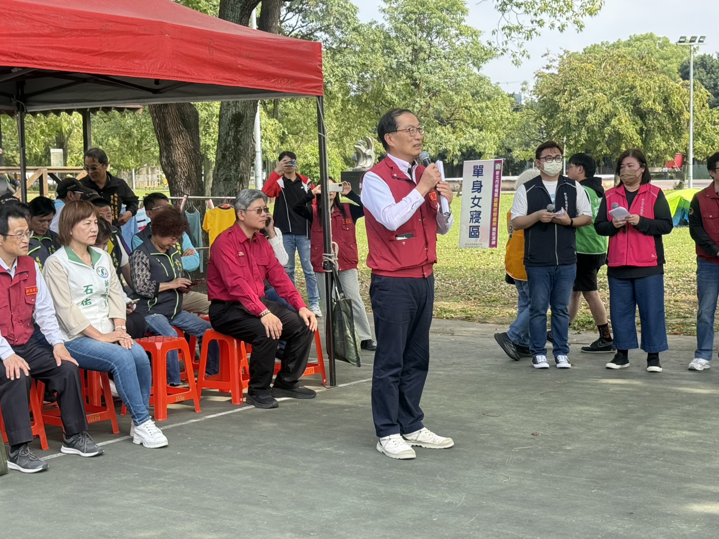 4.陳區長致詞，感謝各演練單位