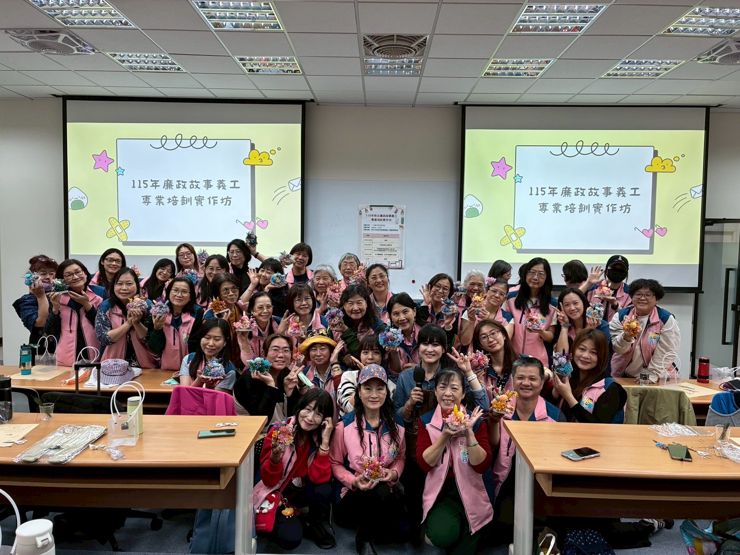 永生花手作體驗成品合影