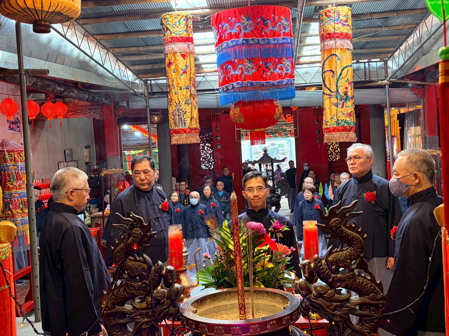 新莊文昌祠舉行三獻禮，由新莊區長朱思戎擔任主祭官