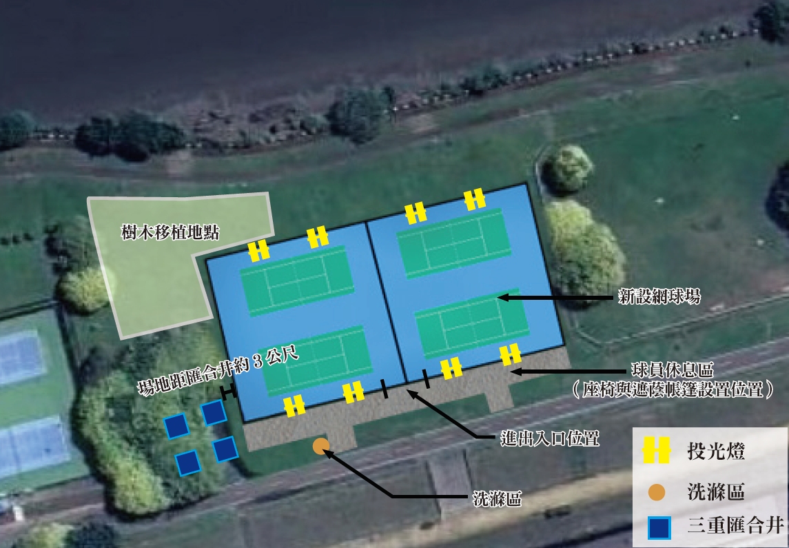 新建網球場模擬圖-設施位置