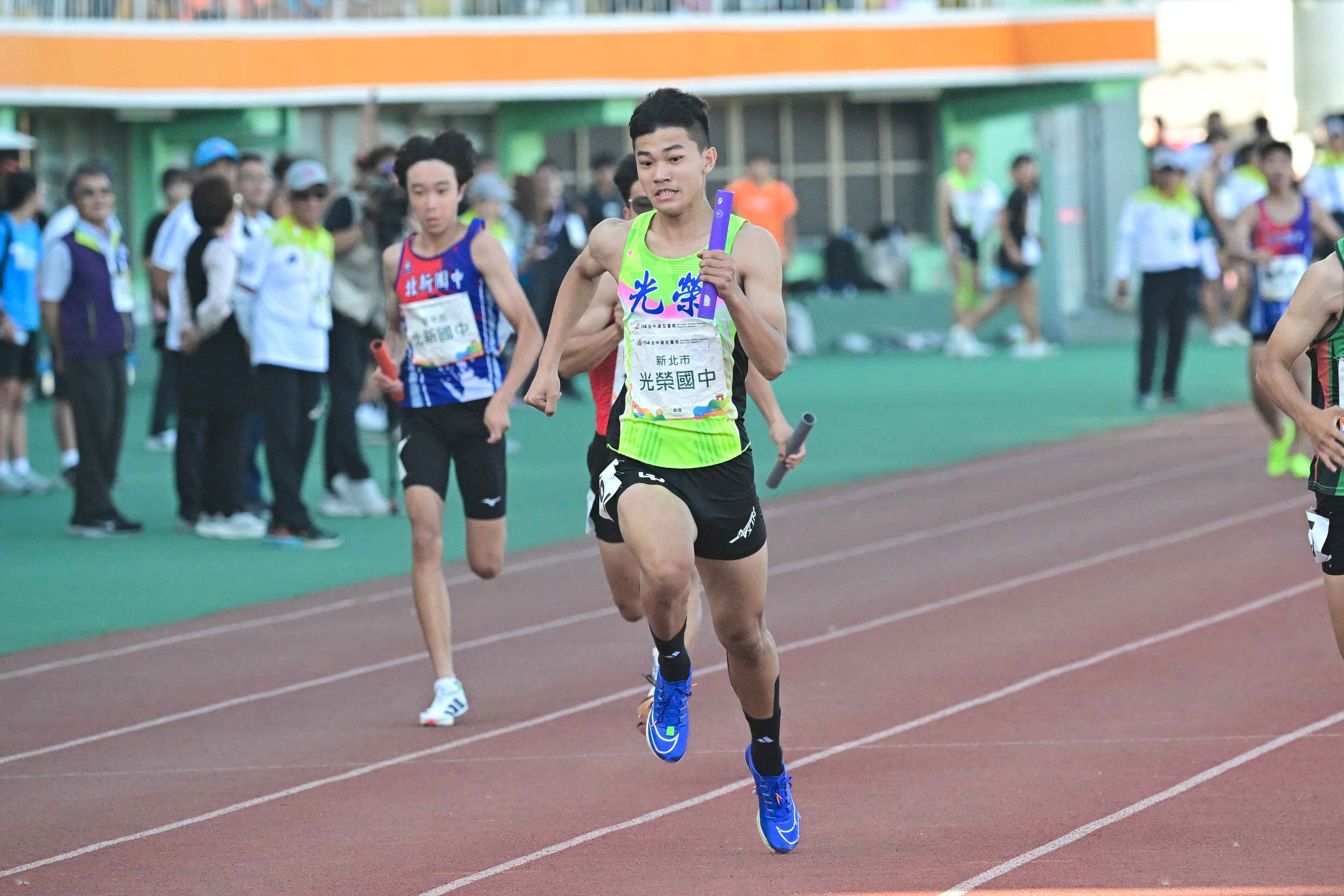 新北光榮國中田徑選手陳予澤全力衝刺力拼115全中運金牌新北光榮國中田徑選手陳予澤全力衝刺力拼115全中運金牌