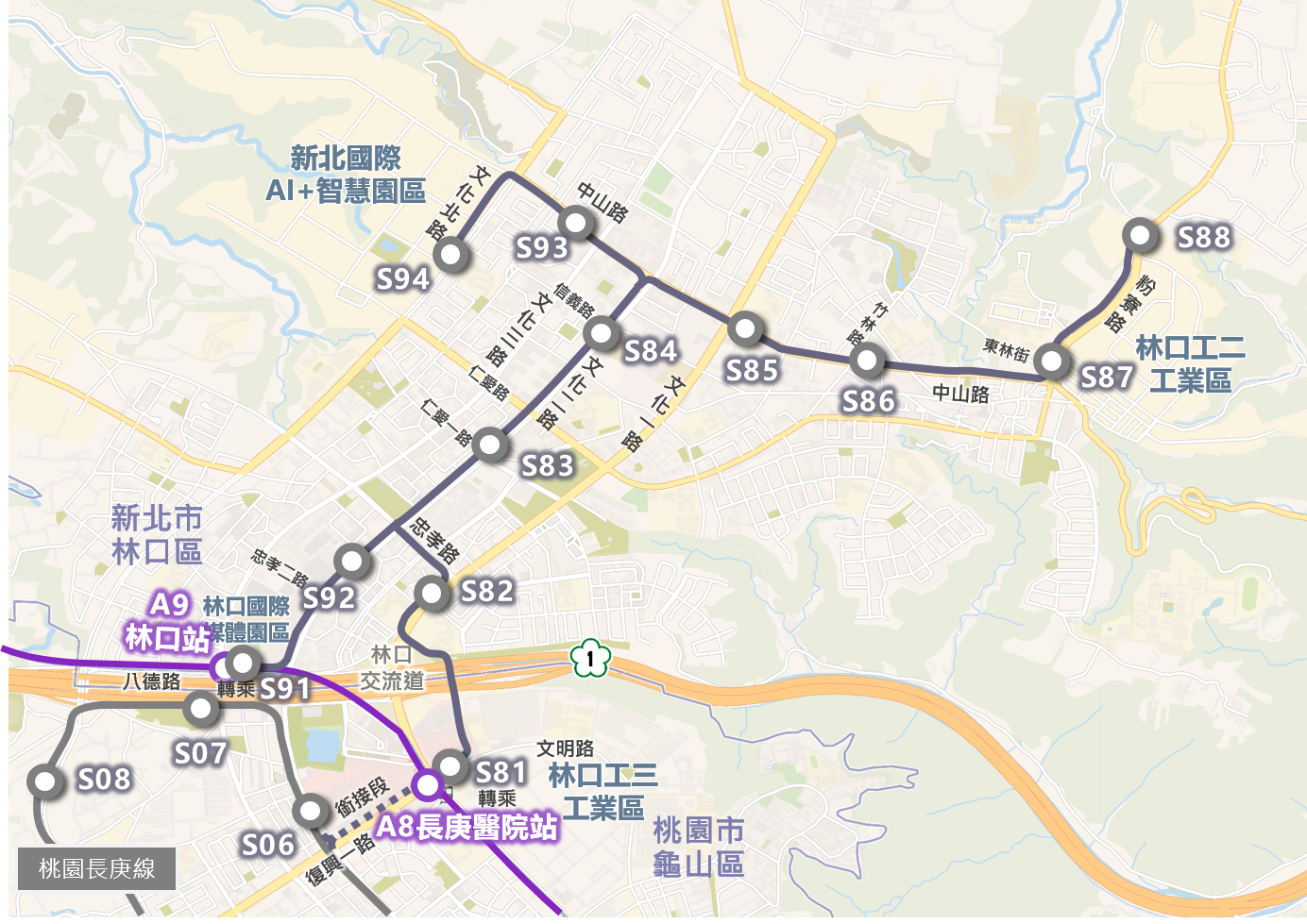 林口線路網圖