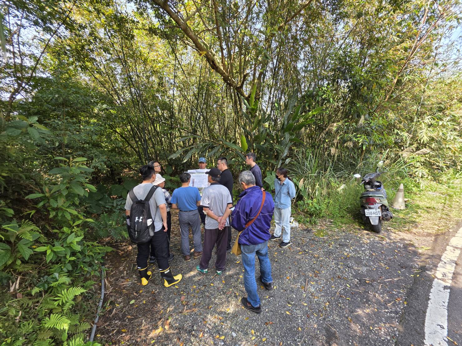 市府邀集地主辦理現勘說明集水井工程設計內容圖