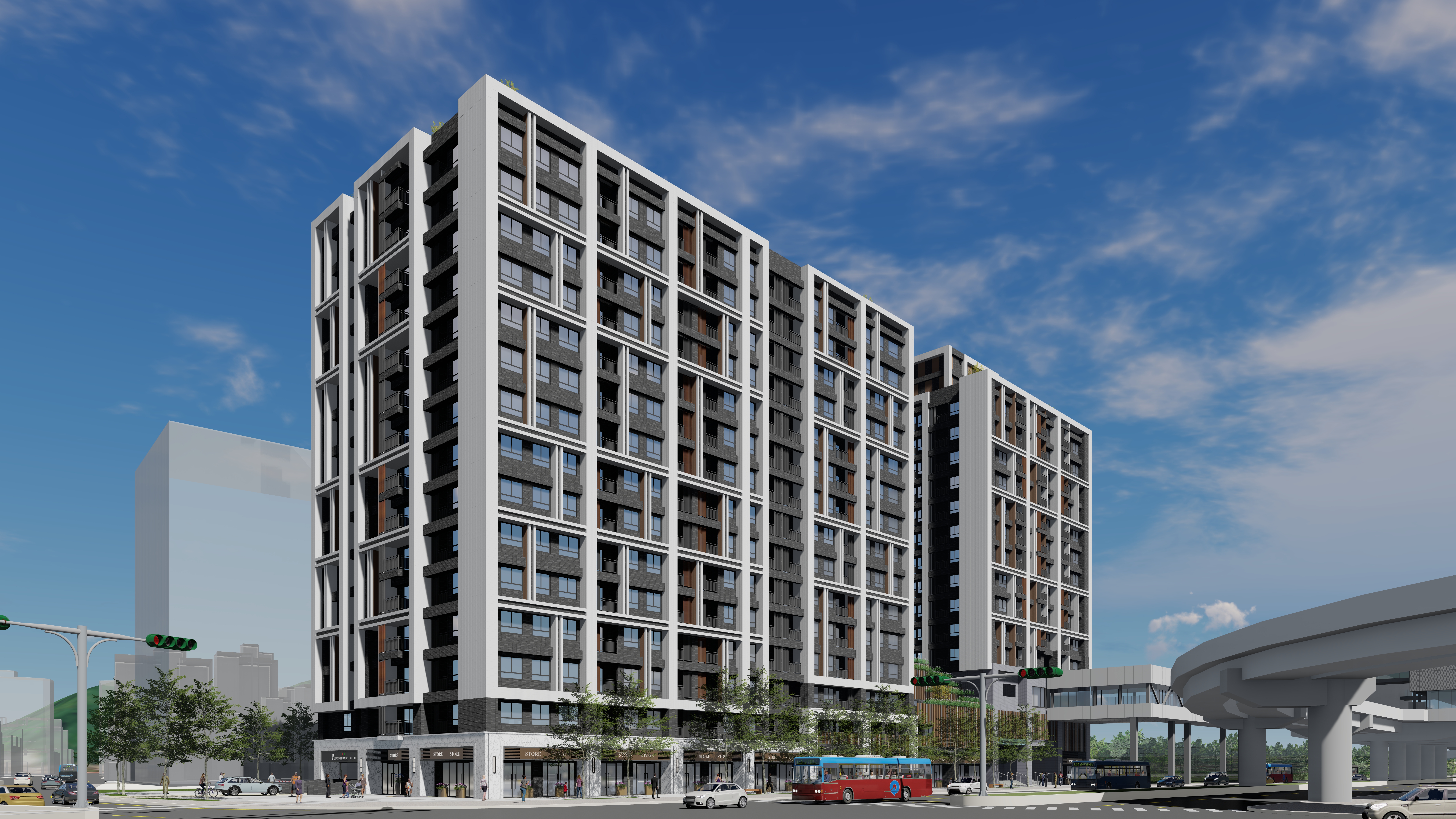 三峽站出入口2捷運開發模擬圖