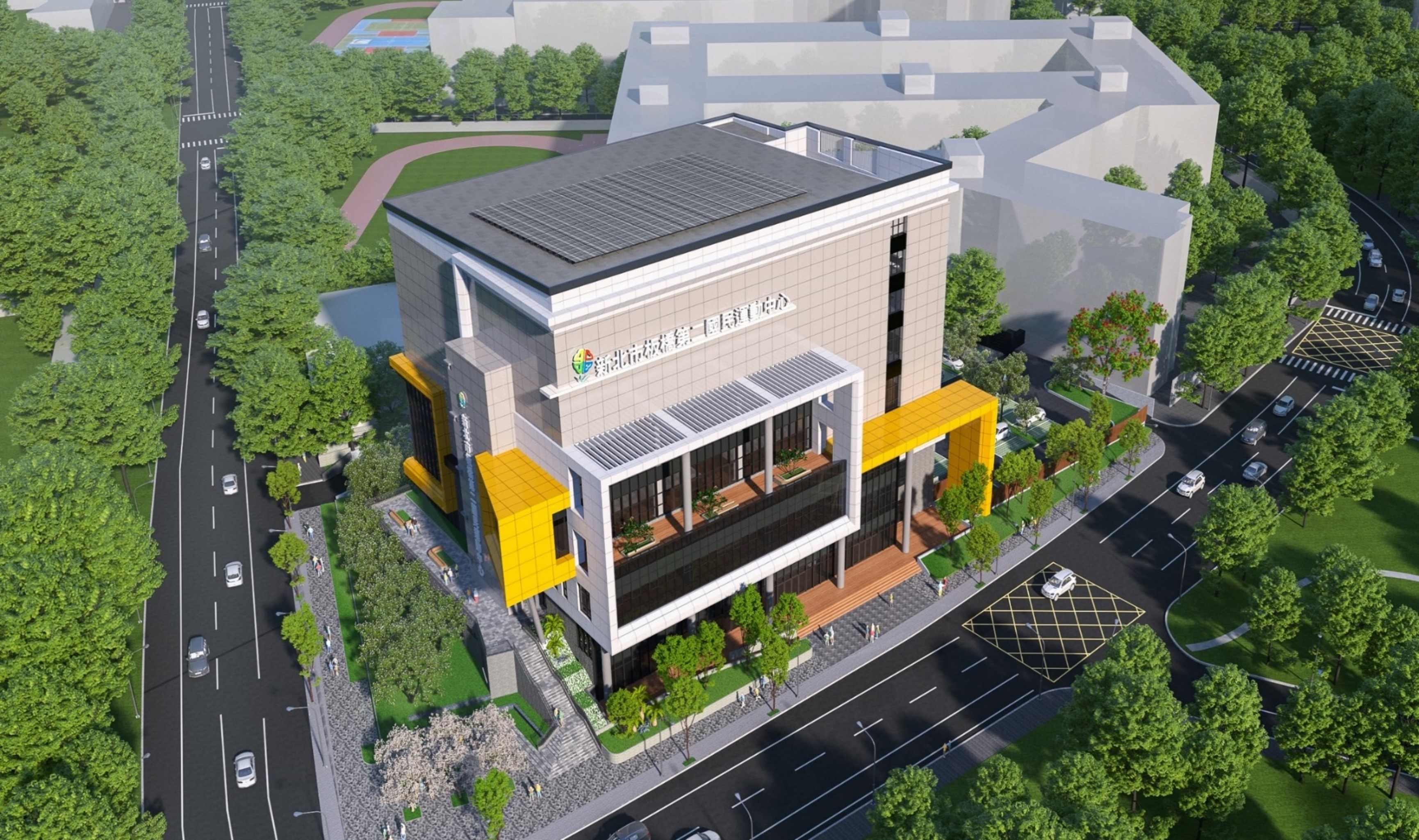 板橋第二運動中心模擬圖。