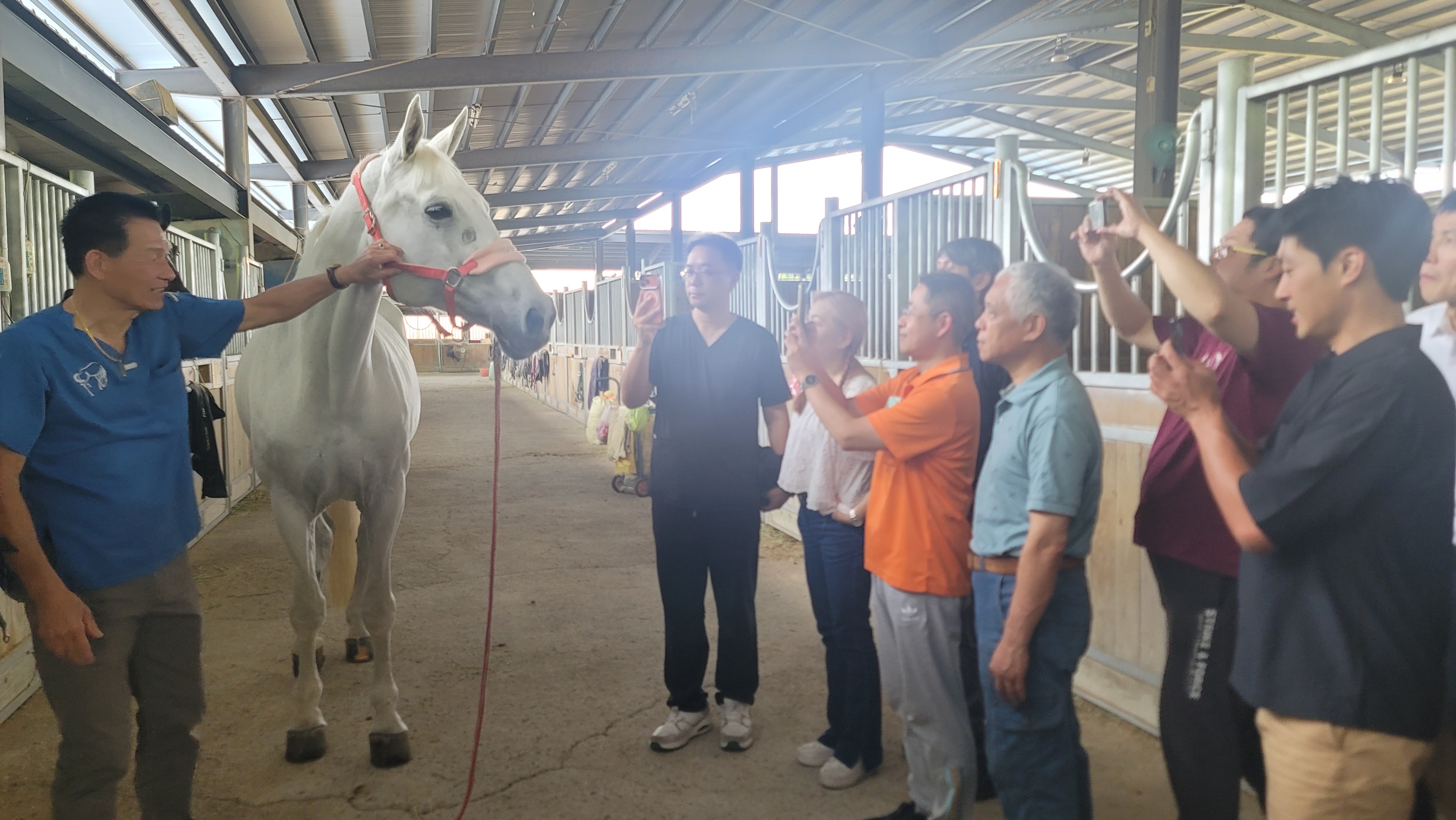  進行實地檢診示範