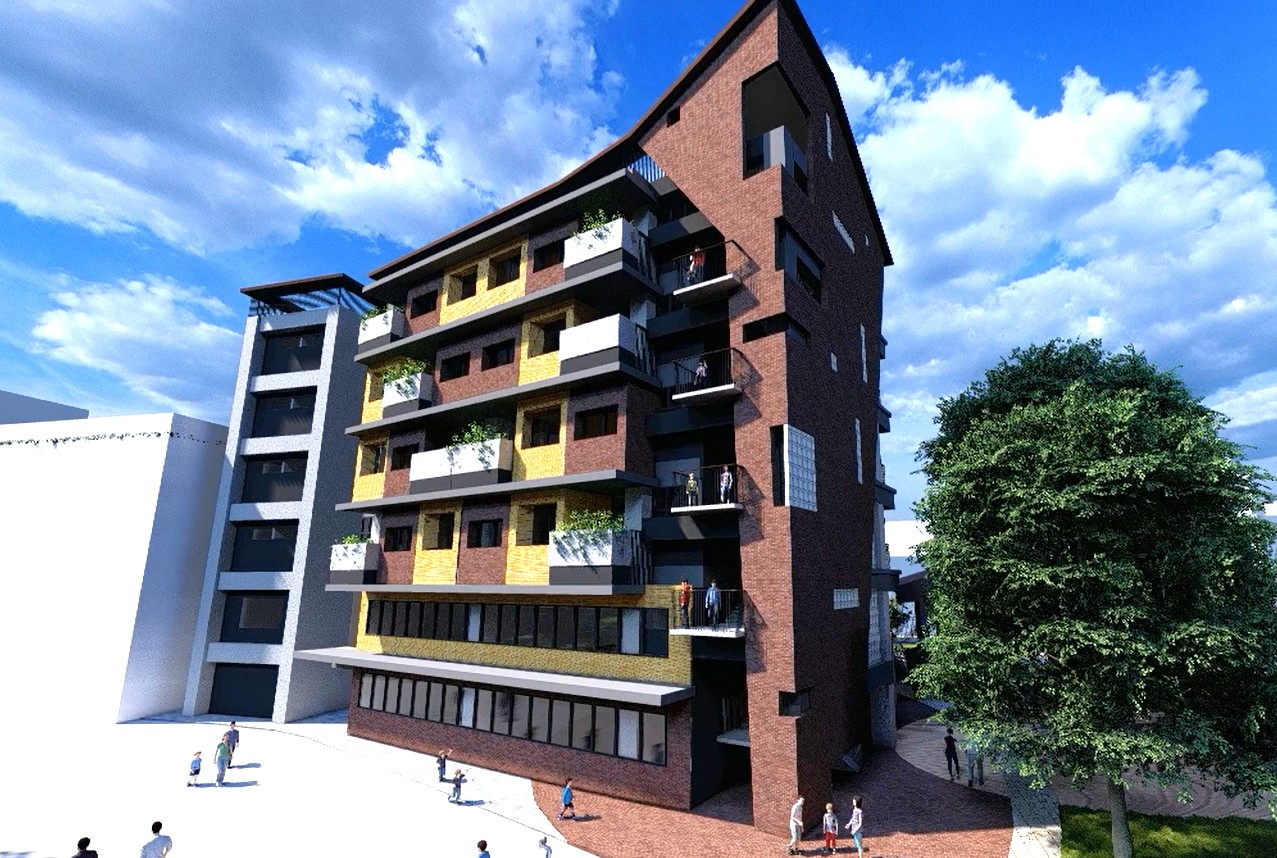 創校迄今超過130年的淡水國小，由新工處推動校舍新建工程。圖為新校舍模擬圖。