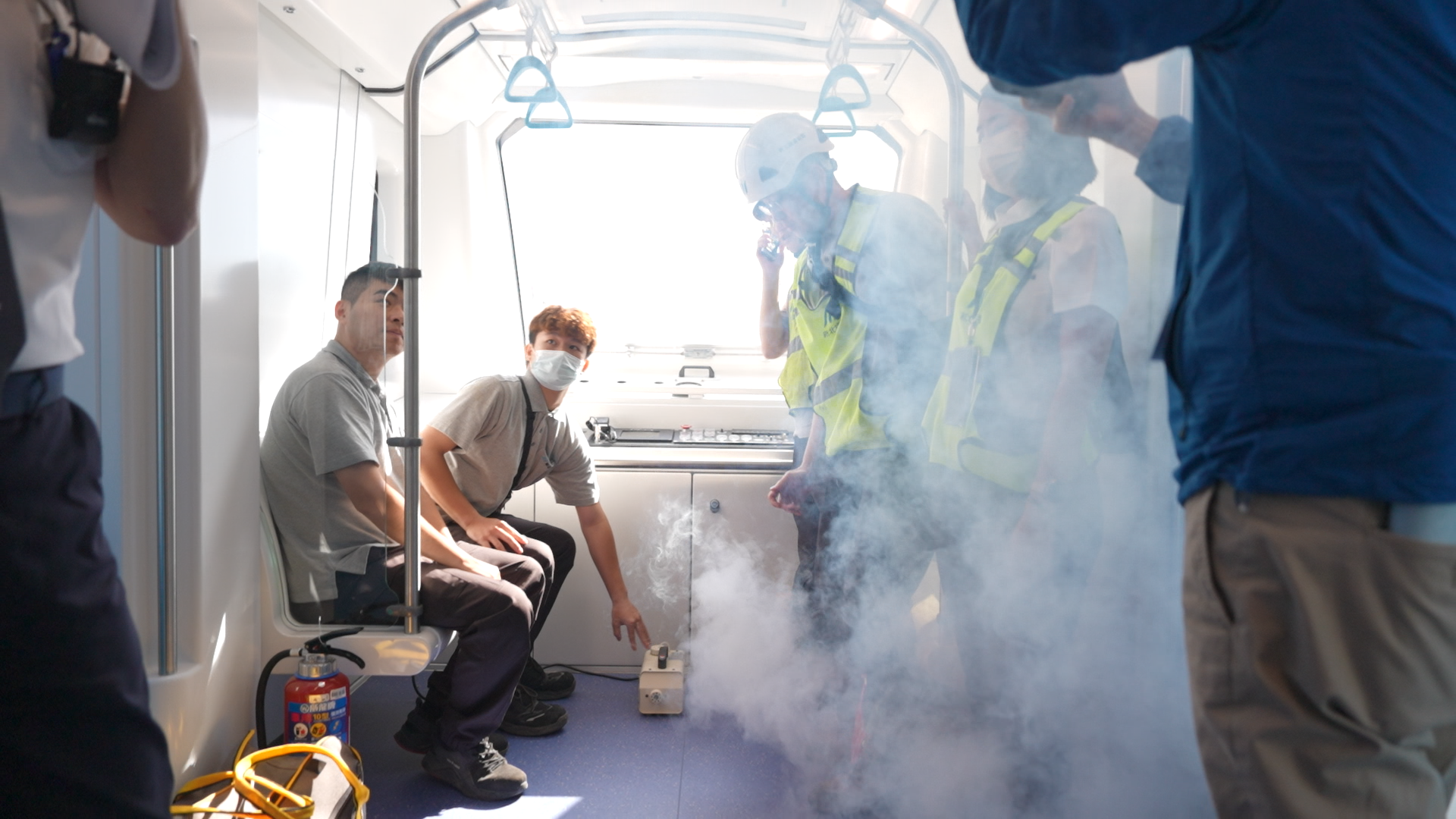 初勘模擬列車火災應變