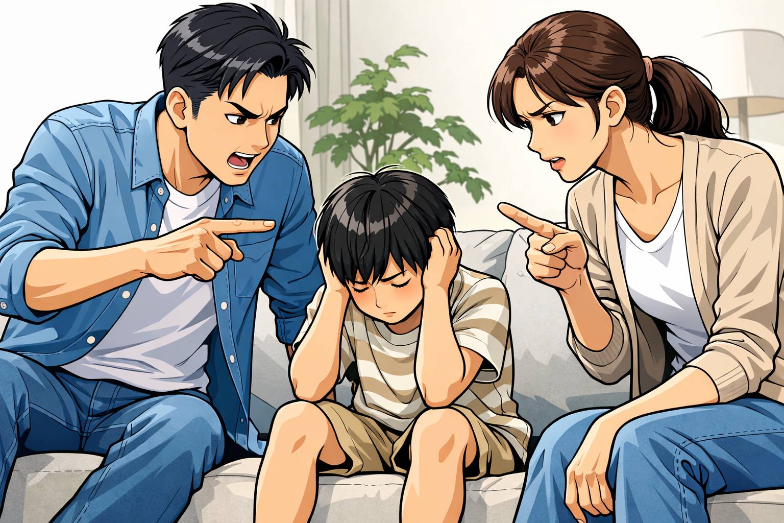 新北市響應「國際不打小孩日」，呼籲社會以不體罰、不責罵的方式正向教養孩子。（AI生成示意圖）