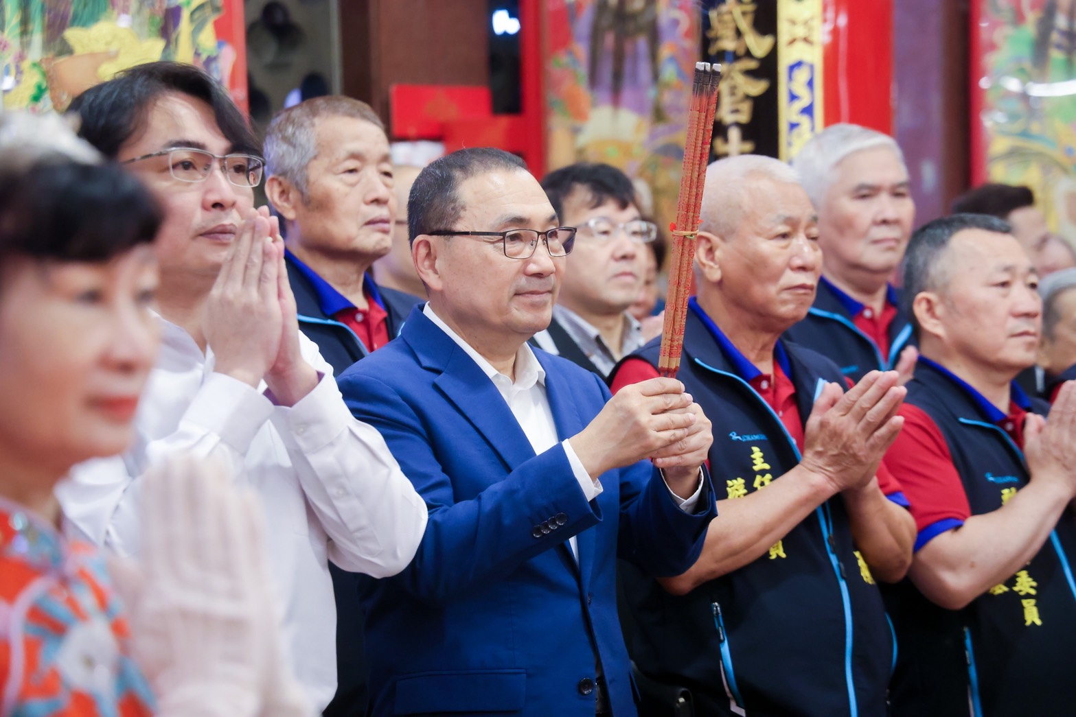 侯友宜至大井頭福德祠祈求風調雨順、市民平安。