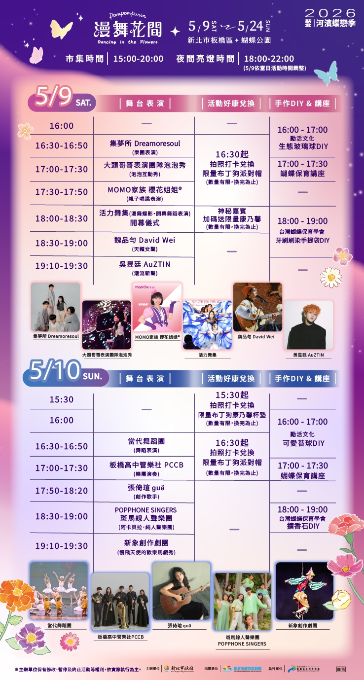 2026新北河濱蝶戀季-總活動流程