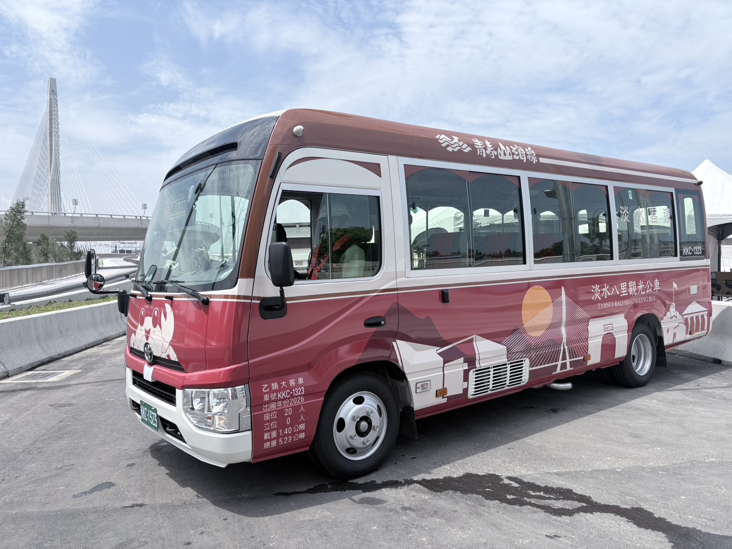 115淡水八里觀光公車」採預約包車制