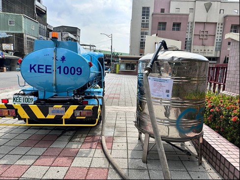 臨時供水站及水車示意圖