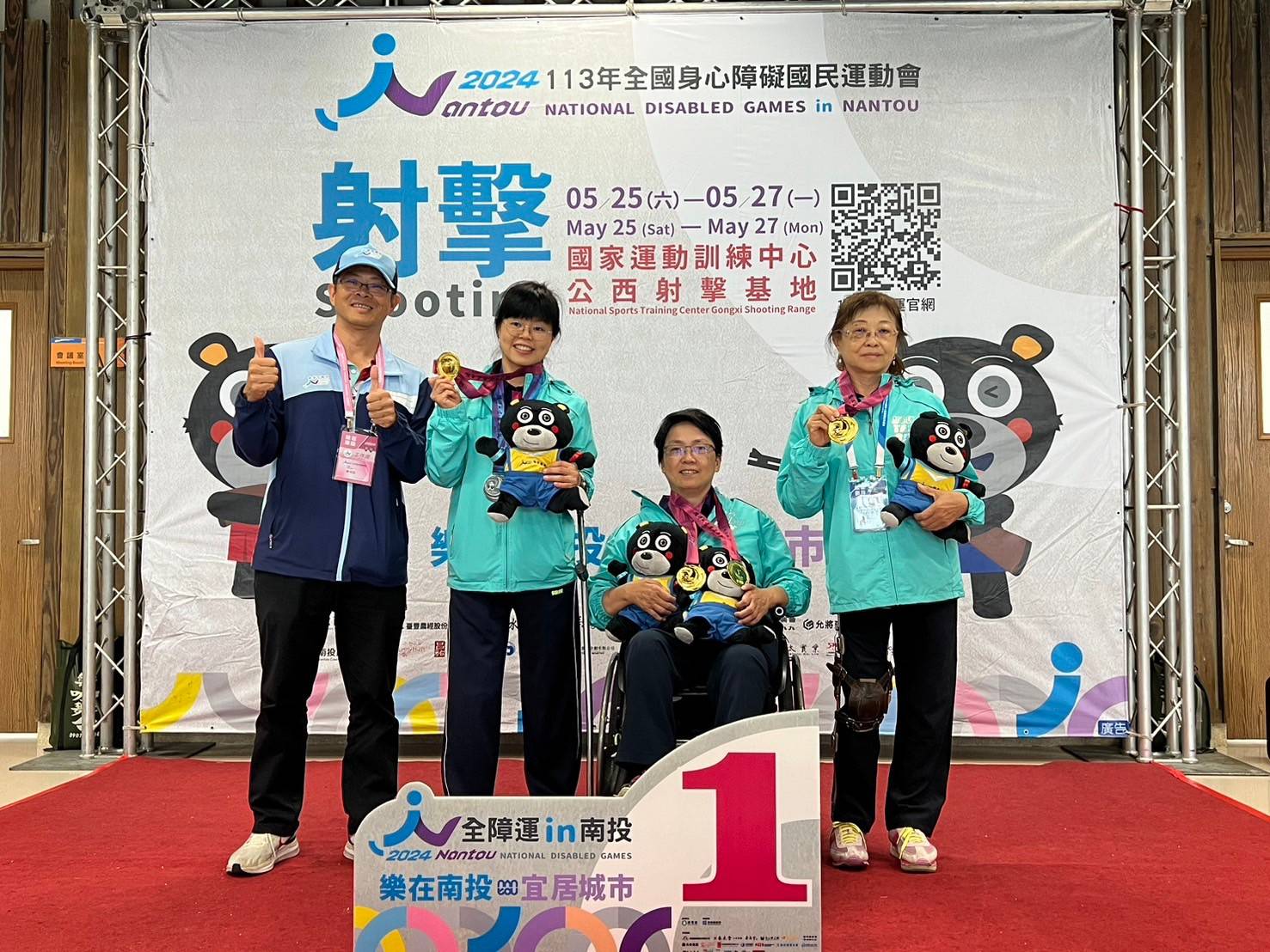 張梅英(右1）率新北射擊女團蓄勢迎戰115全障運 將以沉穩實力挑戰全國榮耀