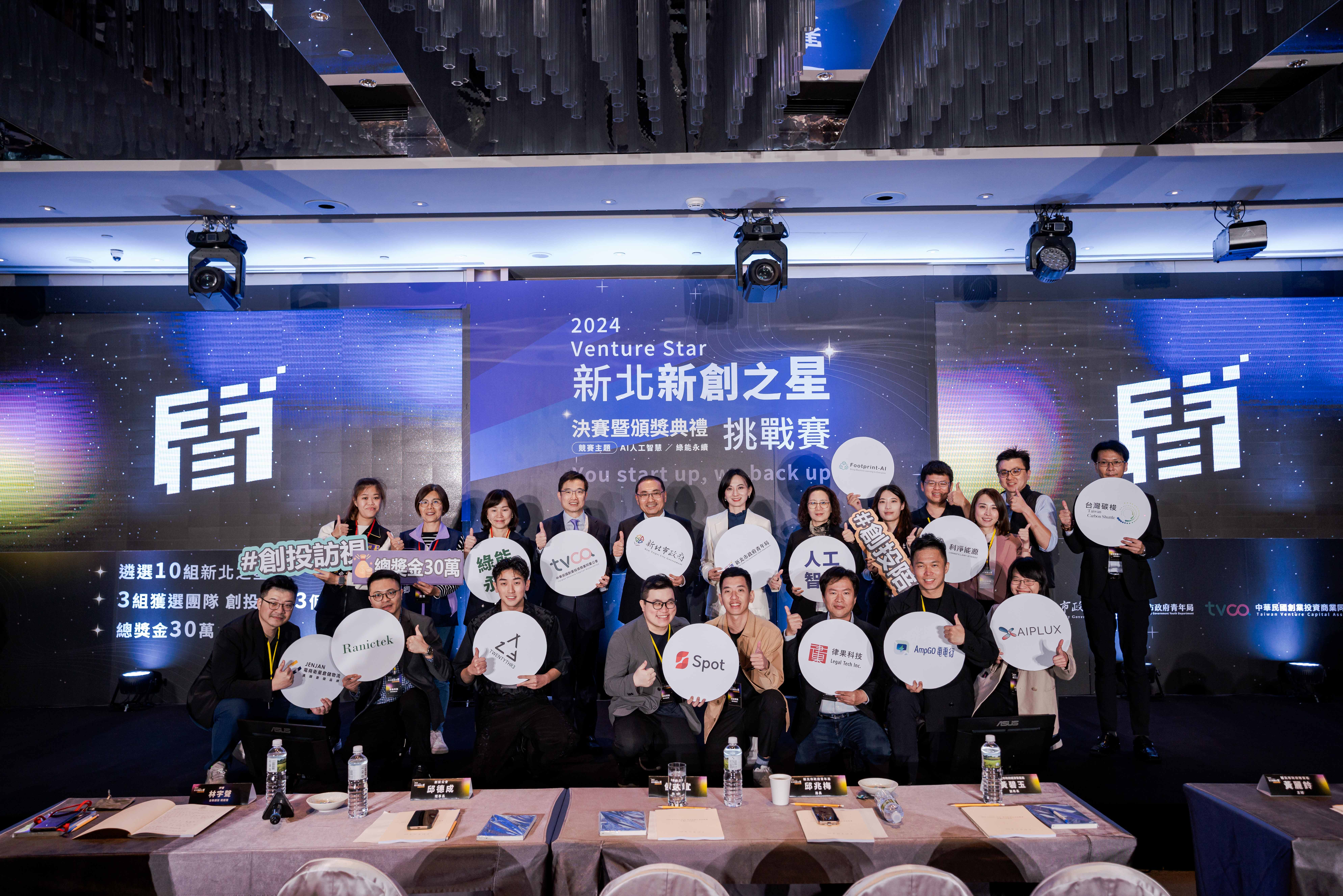 新北市青年局2024年首創結合創投陪跑機制之「VentureStar新北新創之星」，亦培育出許多優秀新創團隊。