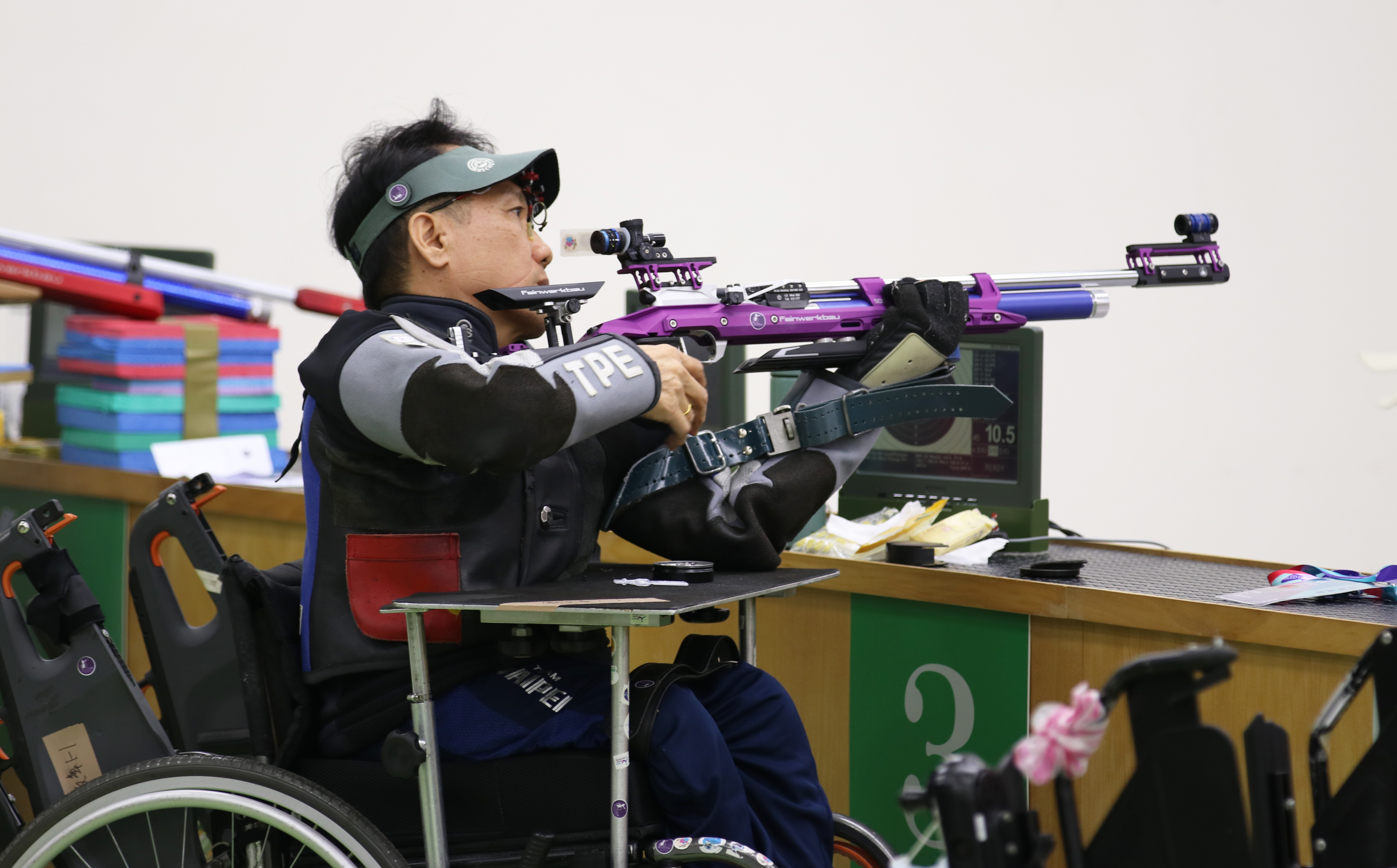 115全障運射擊肢障混合組射擊10公尺空氣步槍臥姿個人賽_臺北市劉文章_金牌
