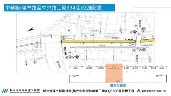 中華路(城林路至中央路二段394巷)交維配置