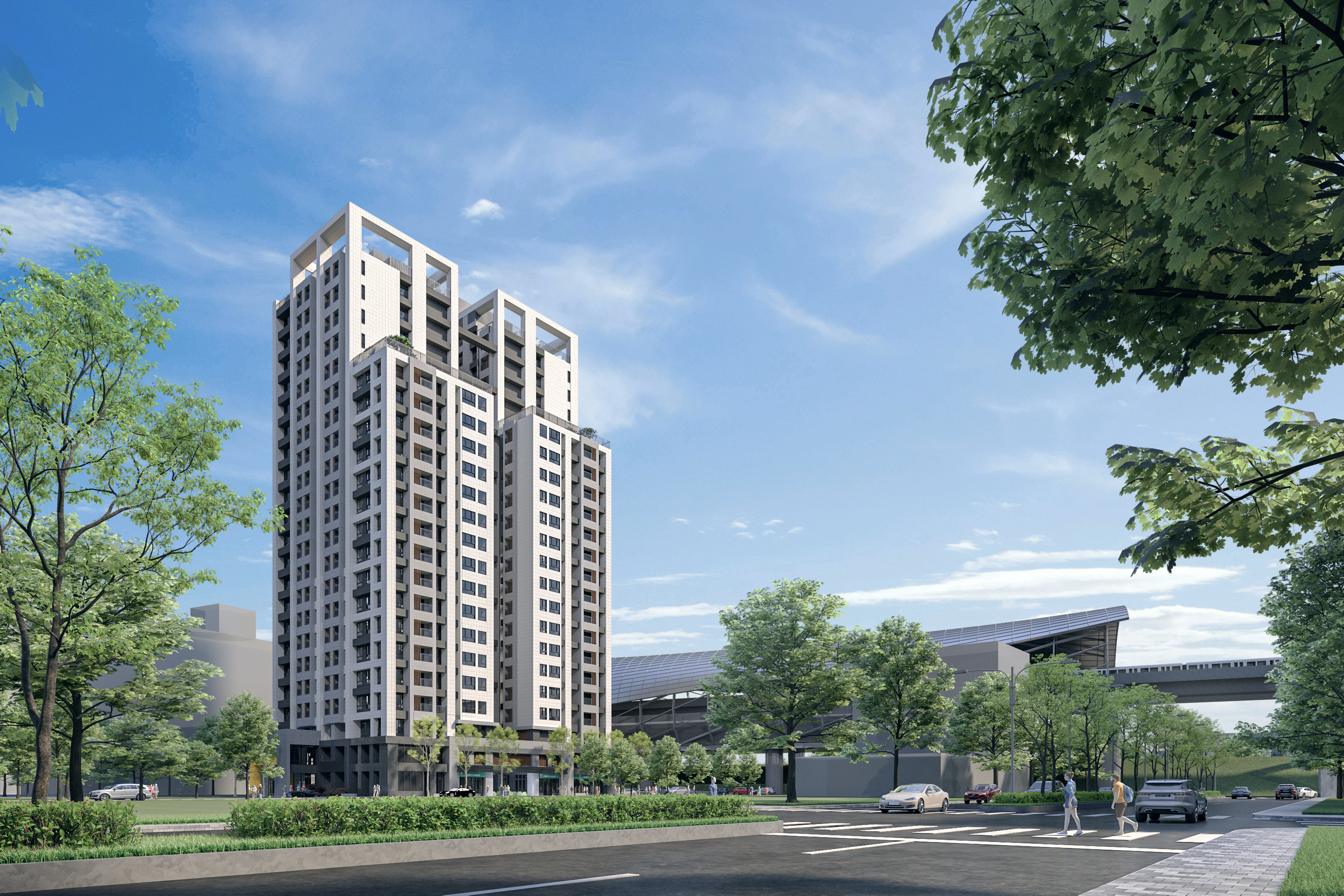 三重區三重段停車場及青年社會住宅模擬圖