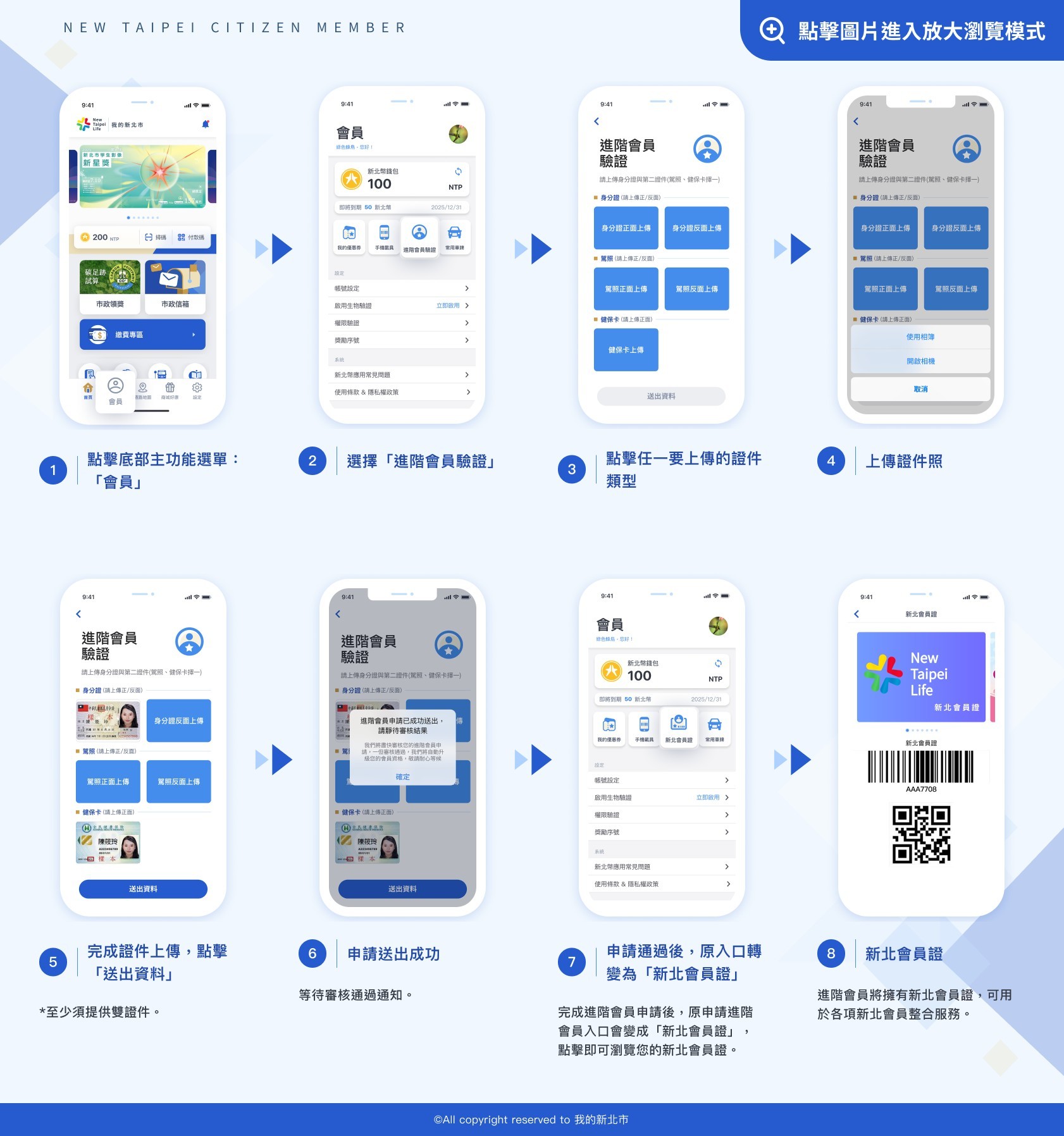 打卡活動建置於「我的新北市」APP中，請民眾務必下載，方能響應參與.