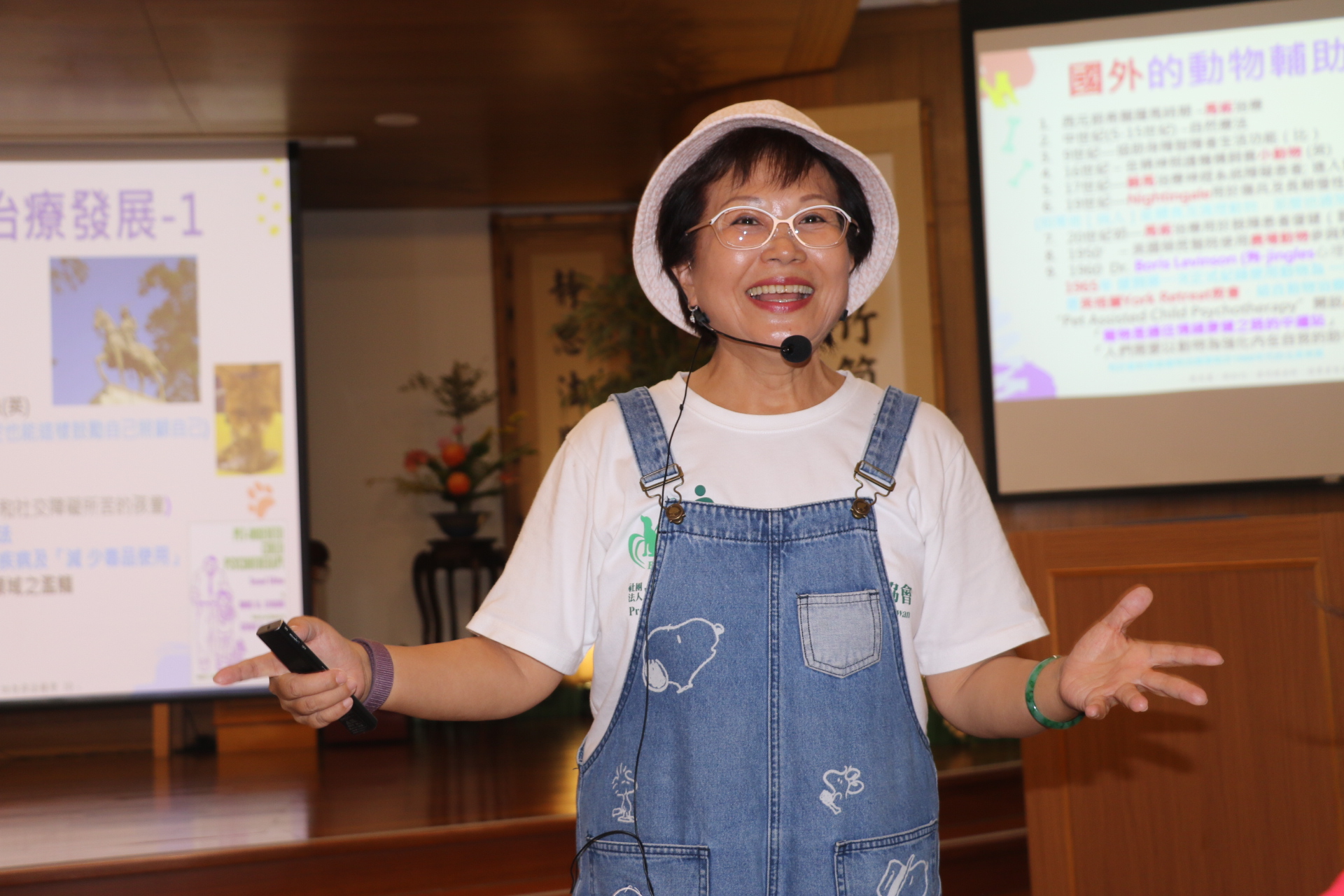 台灣動物輔助治療專業發展協會名譽理事長陳美麗倡議推廣動物輔療