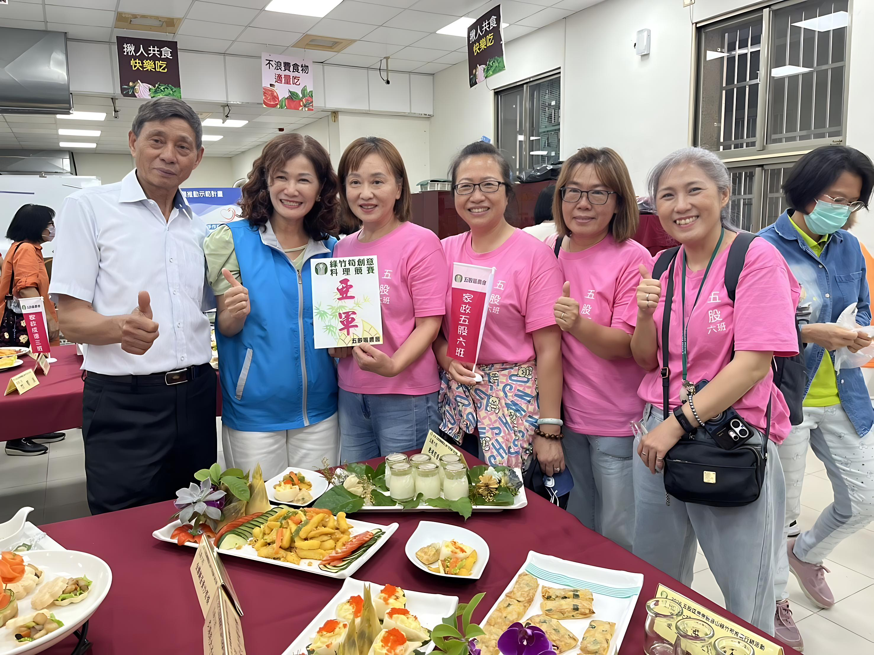 家政班媽媽們發揮無限巧思，將在地綠竹筍融入特色料理，展現百變新風貌。