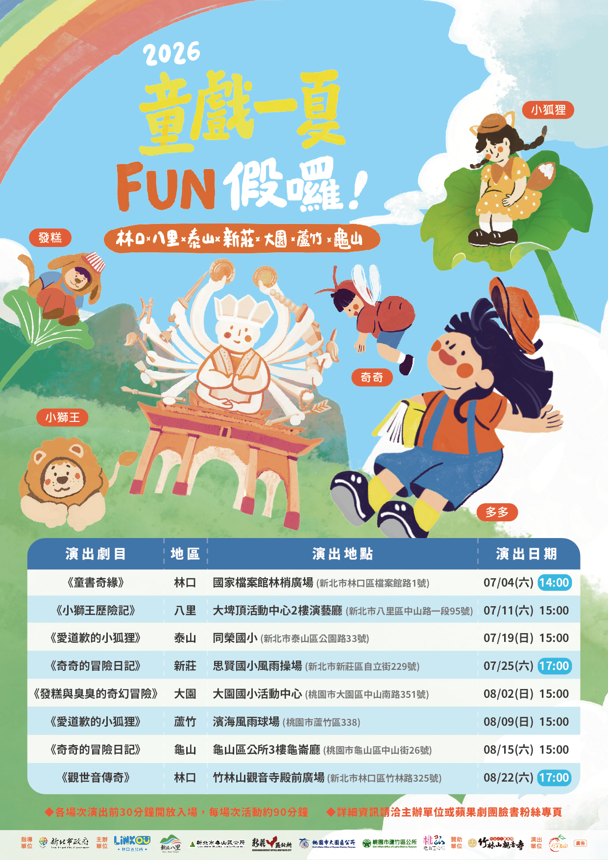 05.第四屆暑期兒童藝文戲劇演出「童戲一夏FUN假囉！」活動訊息。