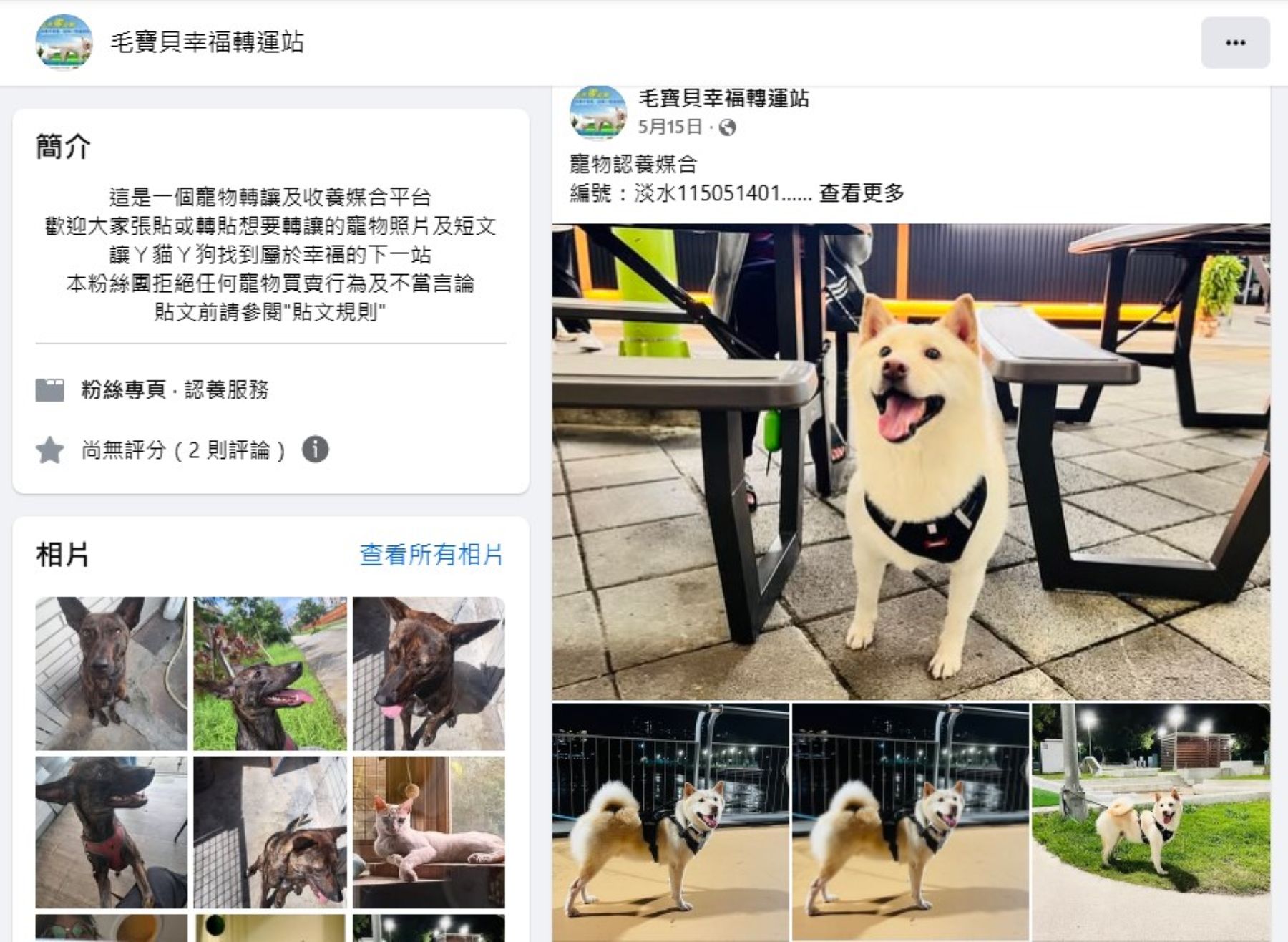 透過動保處「毛寶貝幸福轉運站（連結網址httpsreurl.ccv53GA1）」，轉介適合的飼主。
