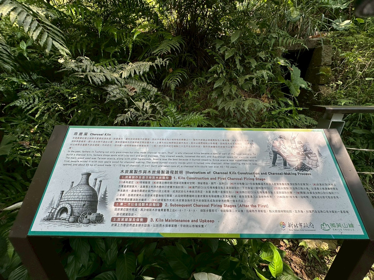 圖6. 土城桐花步道木炭窯展示區。