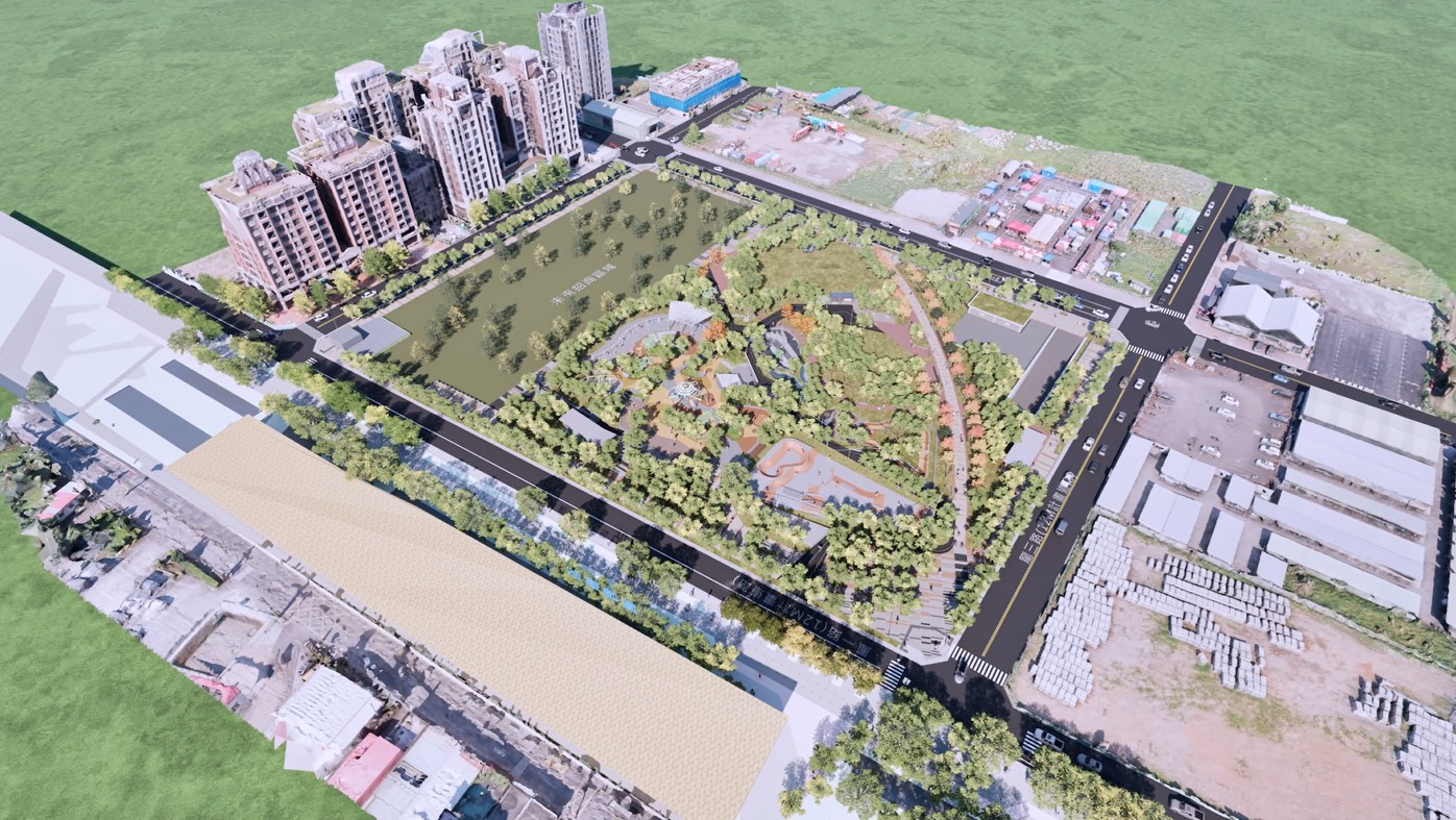鳳鳴公四公園預計117年完工，將成為新北指標性特色公園。圖為完工模擬示意圖。