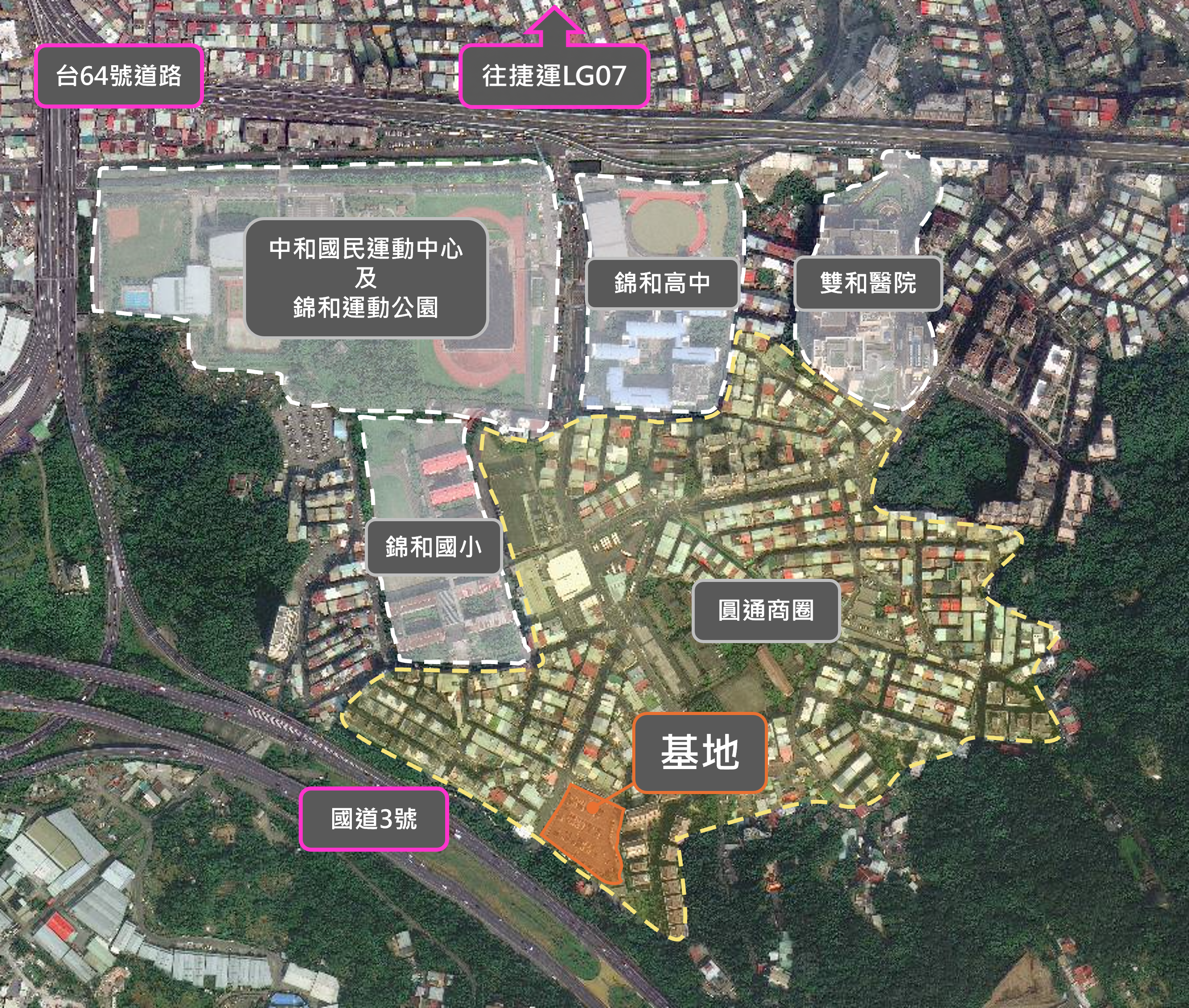 中和區盛昌段社宅基地位置。