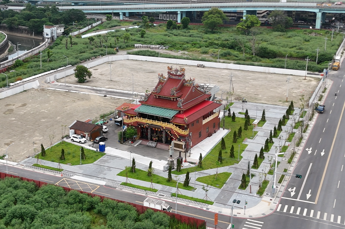 後港慈惠堂是當地信仰中心，重劃時被完整保留下來。新北市地政局提供。